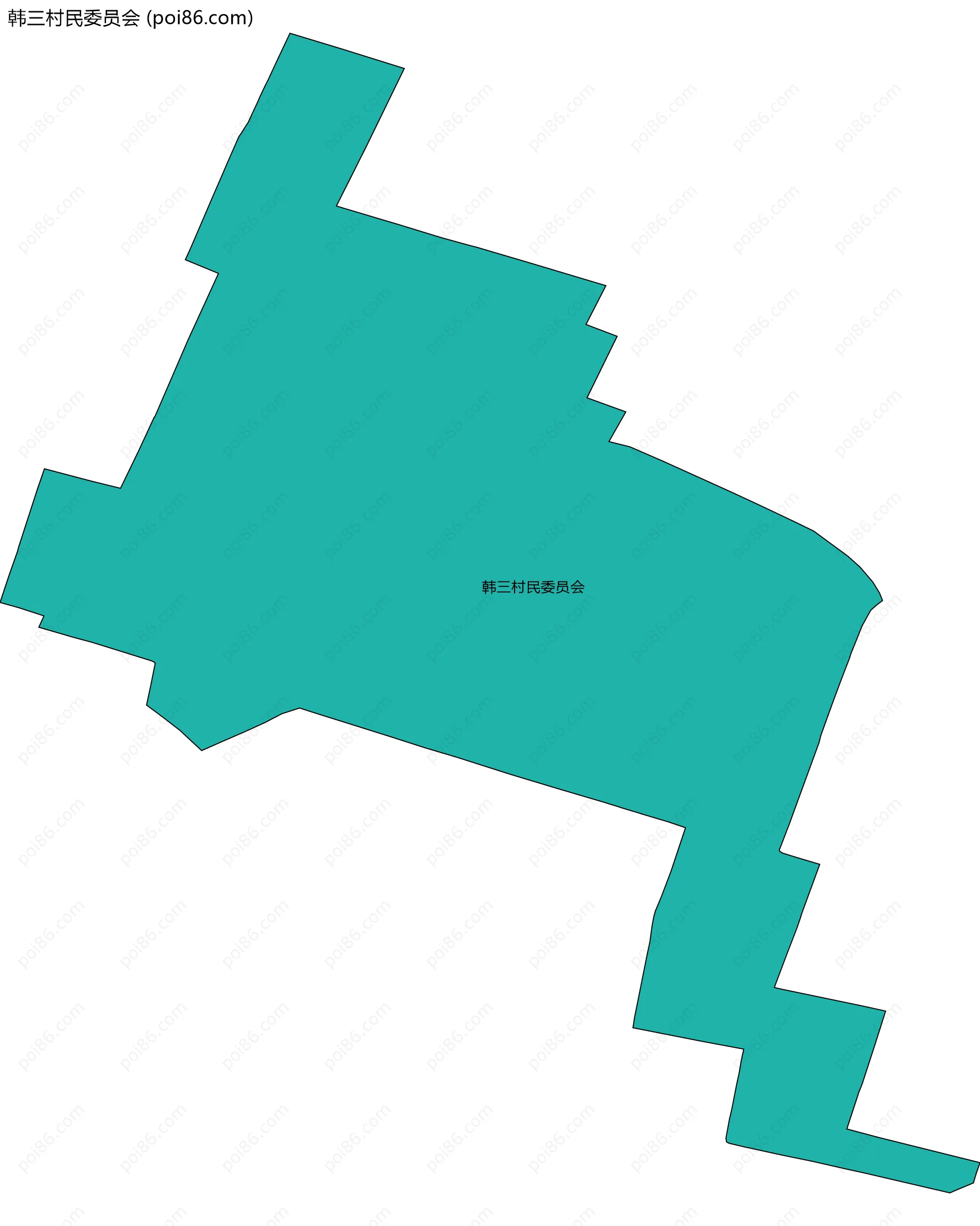 韩三村民委员会边界地图