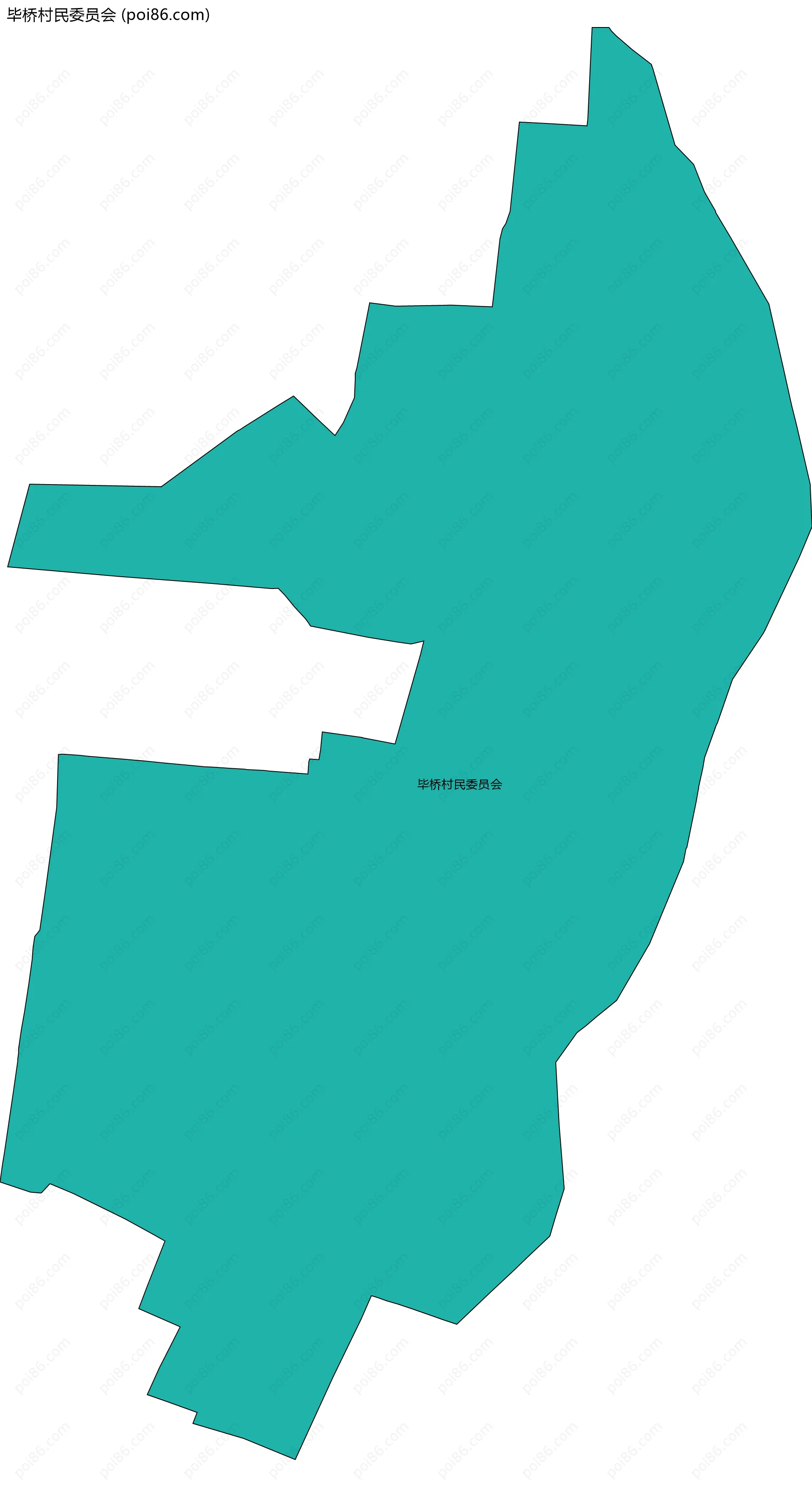 毕桥村民委员会边界地图