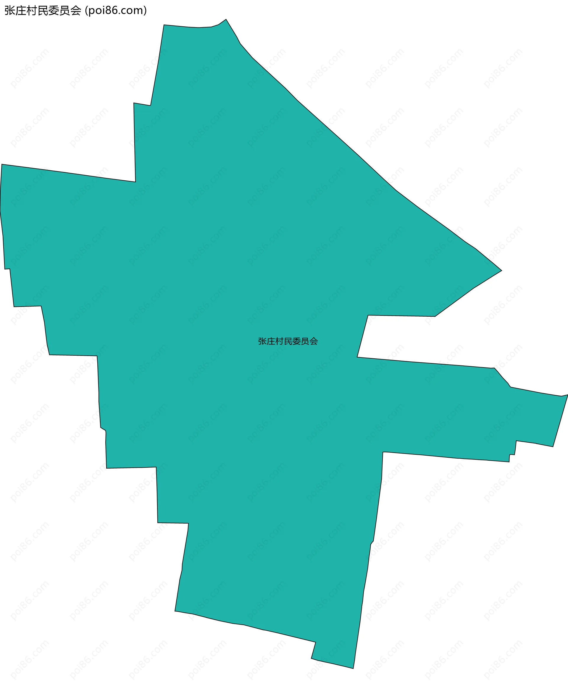 张庄村民委员会边界地图