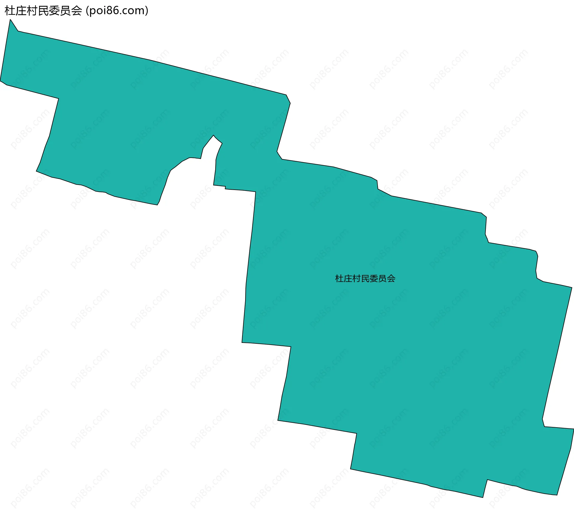 杜庄村民委员会边界地图
