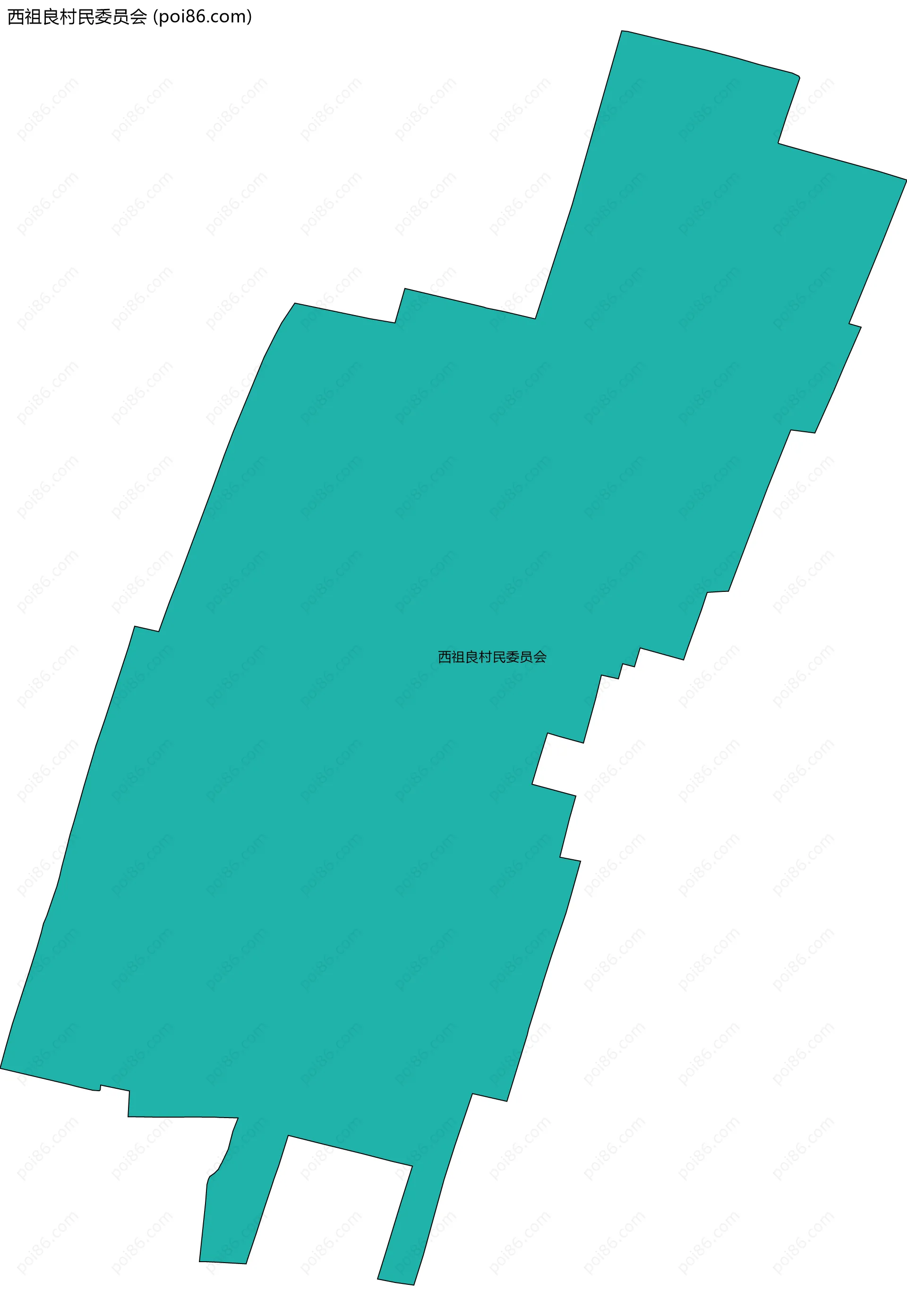 西祖良村民委员会边界地图