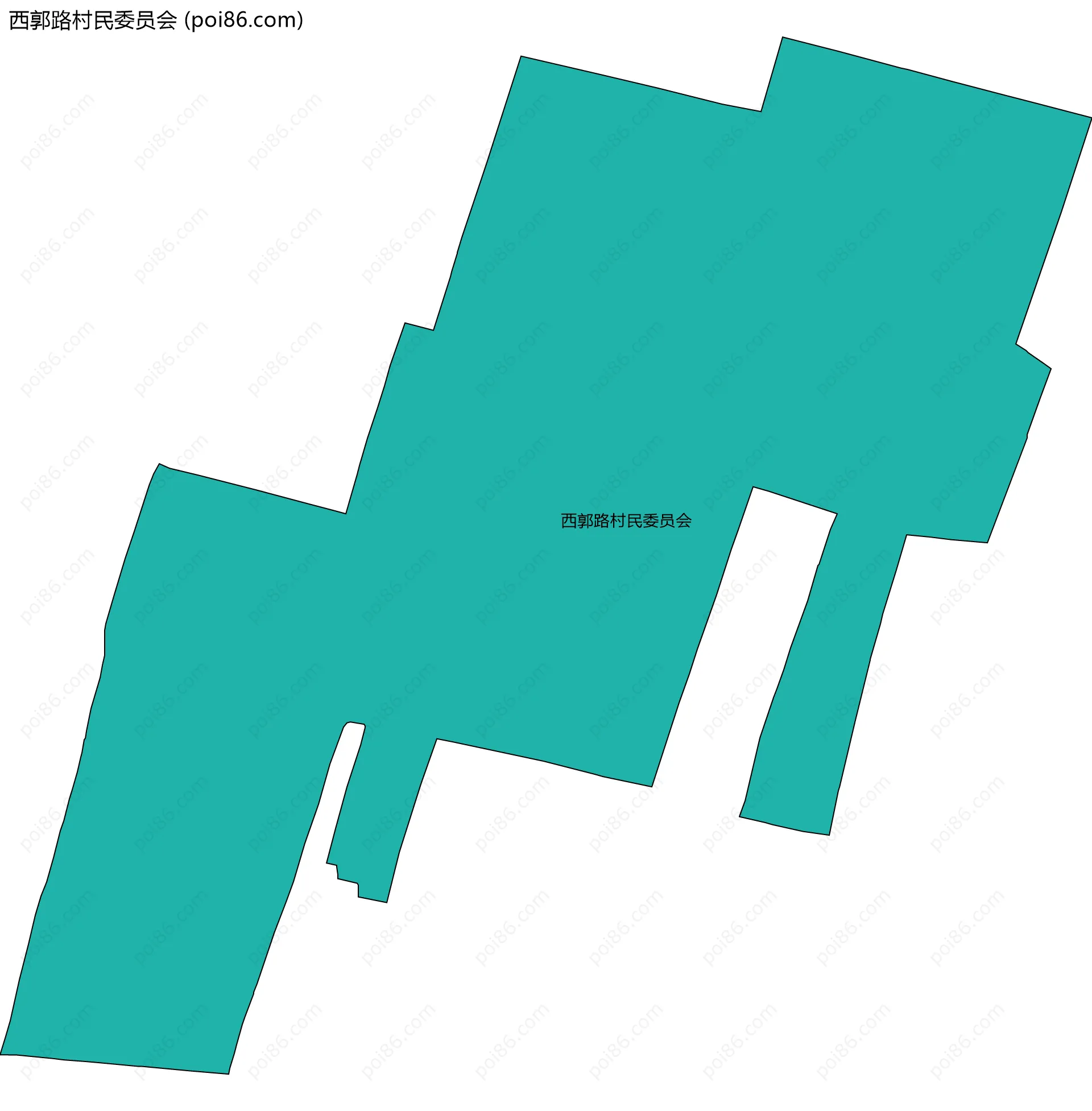 西郭路村民委员会边界地图