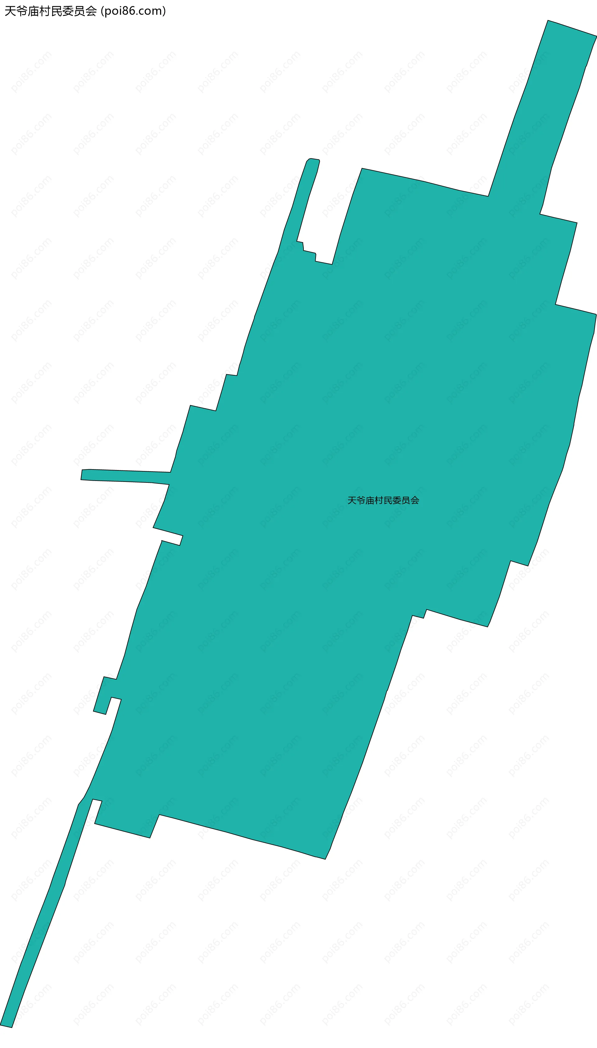 天爷庙村民委员会边界地图