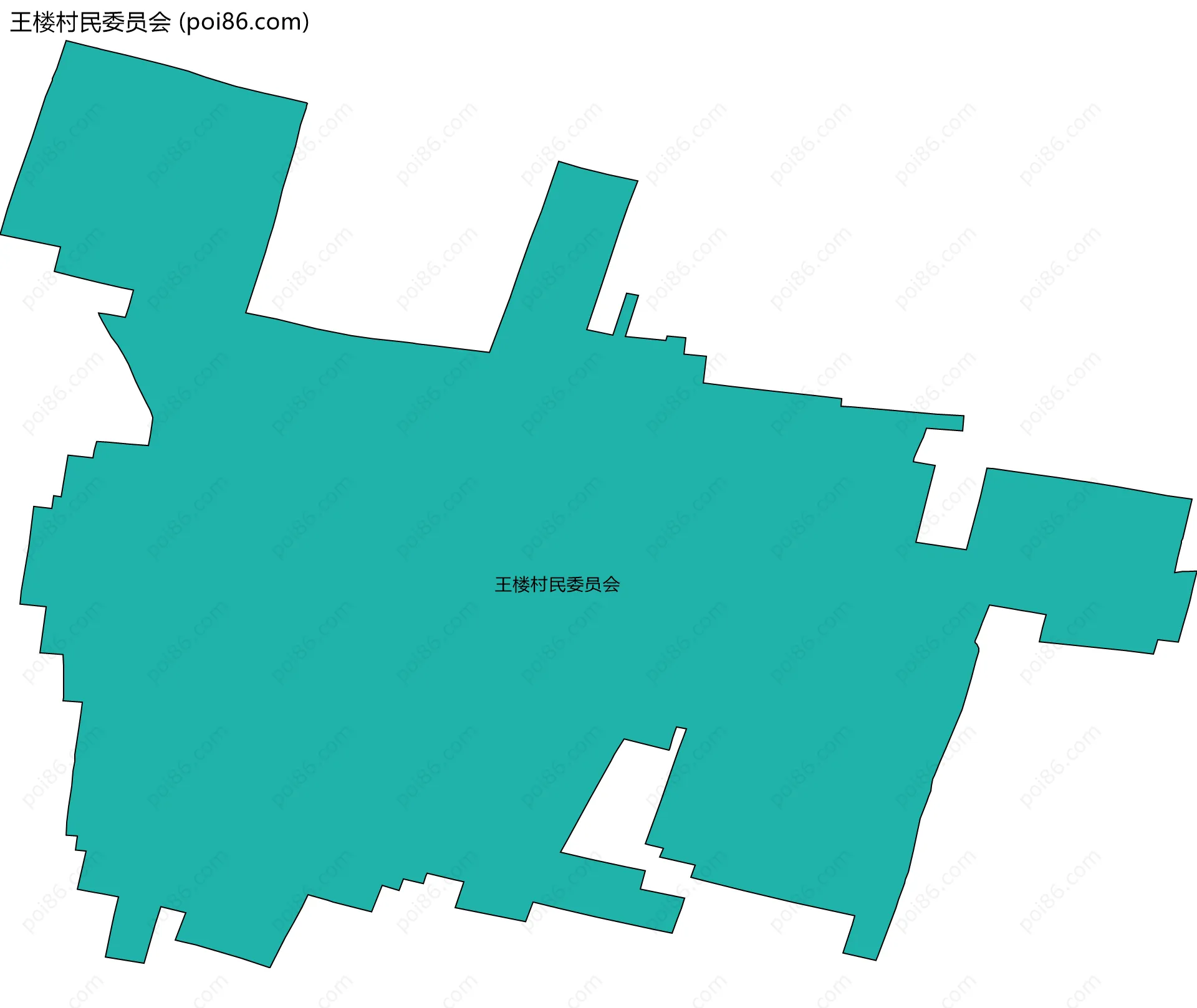 王楼村民委员会边界地图