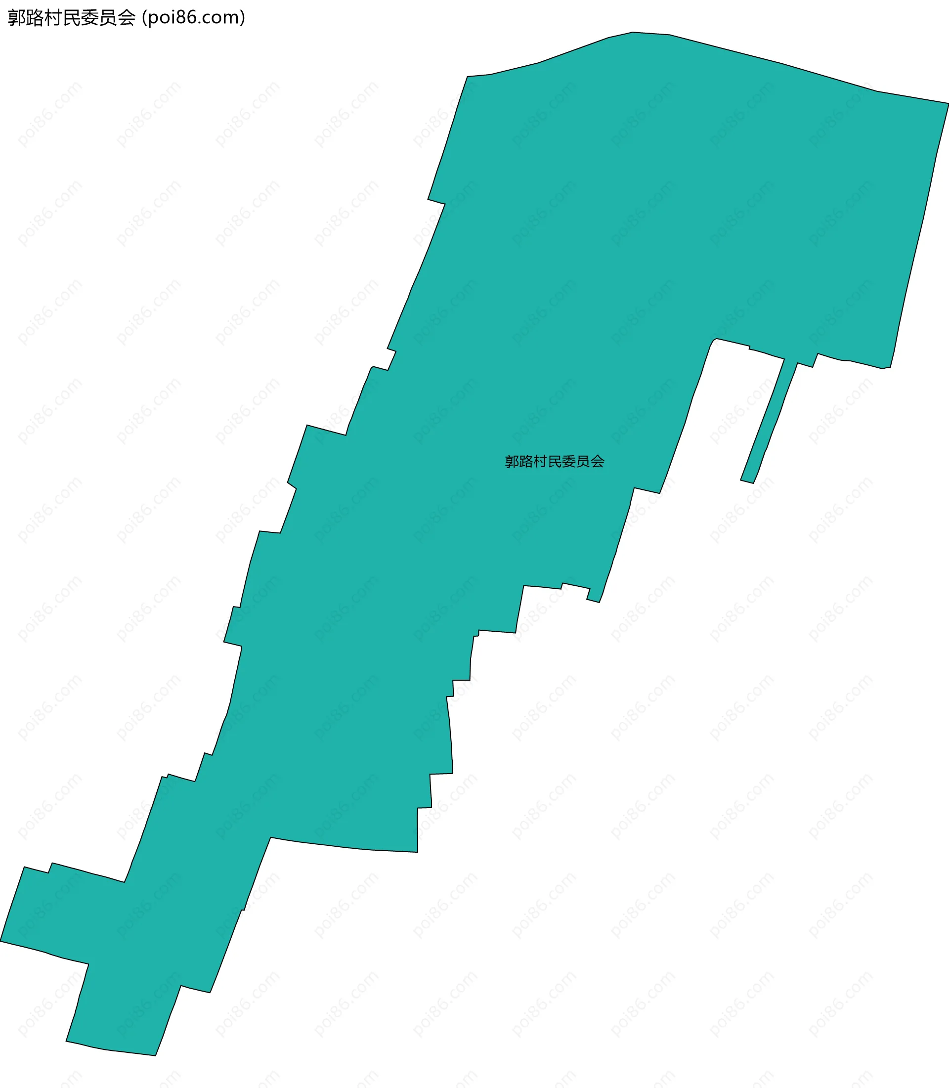 郭路村民委员会边界地图