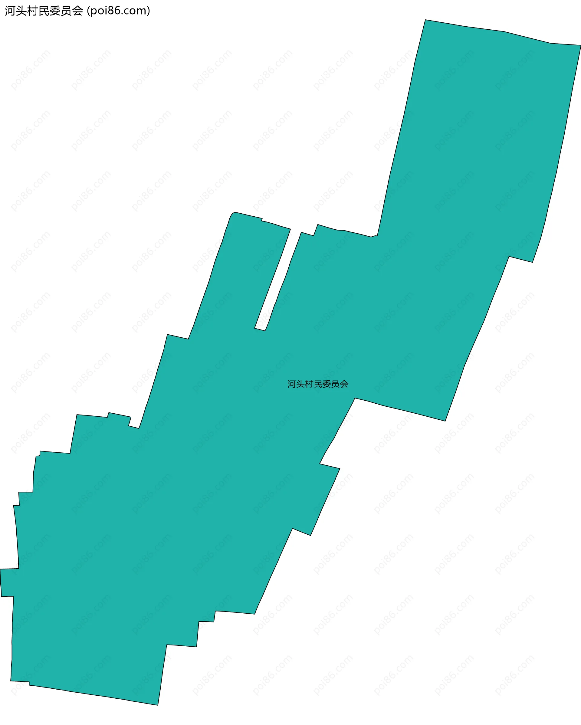 河头村民委员会边界地图