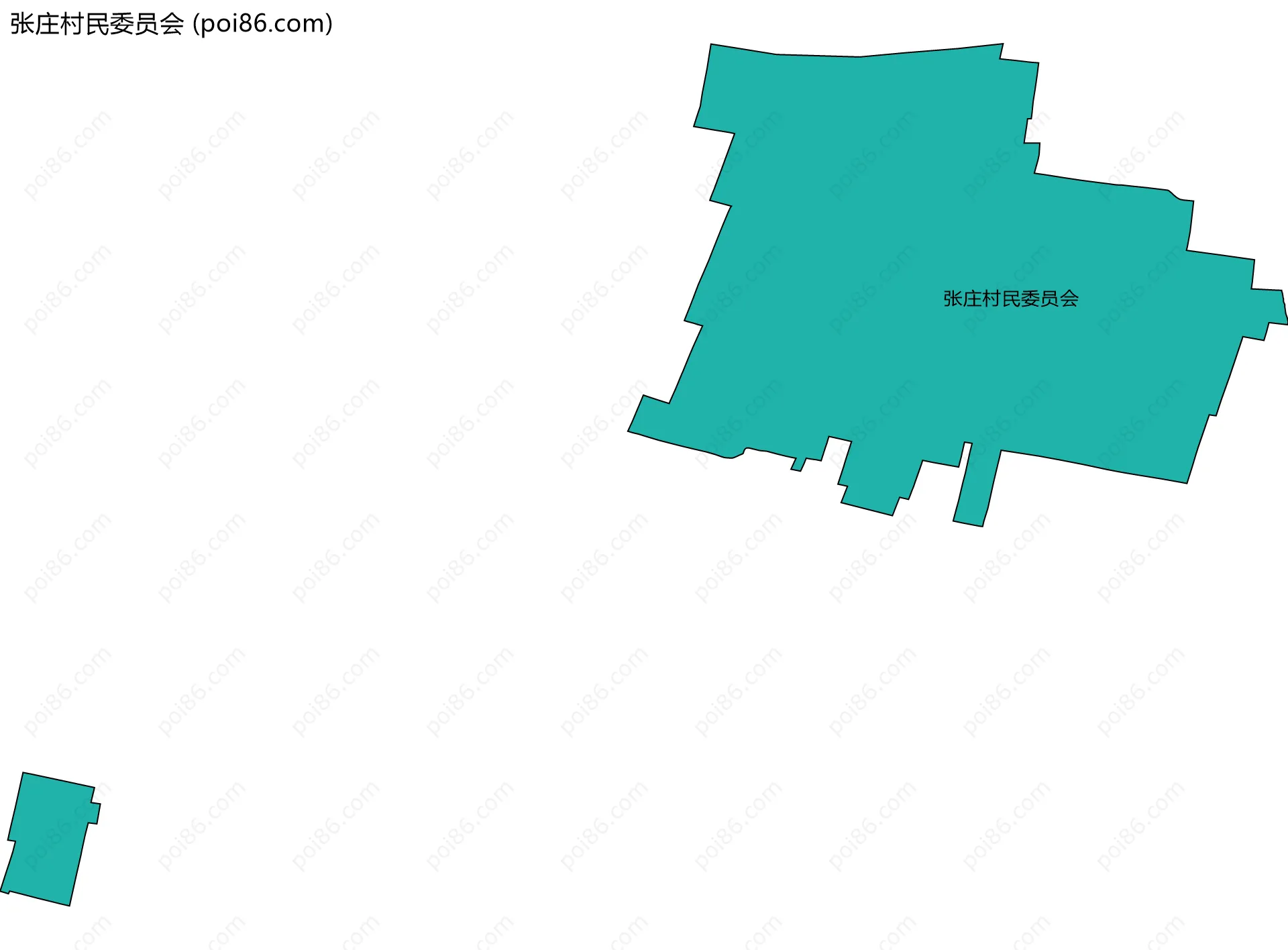 张庄村民委员会边界地图