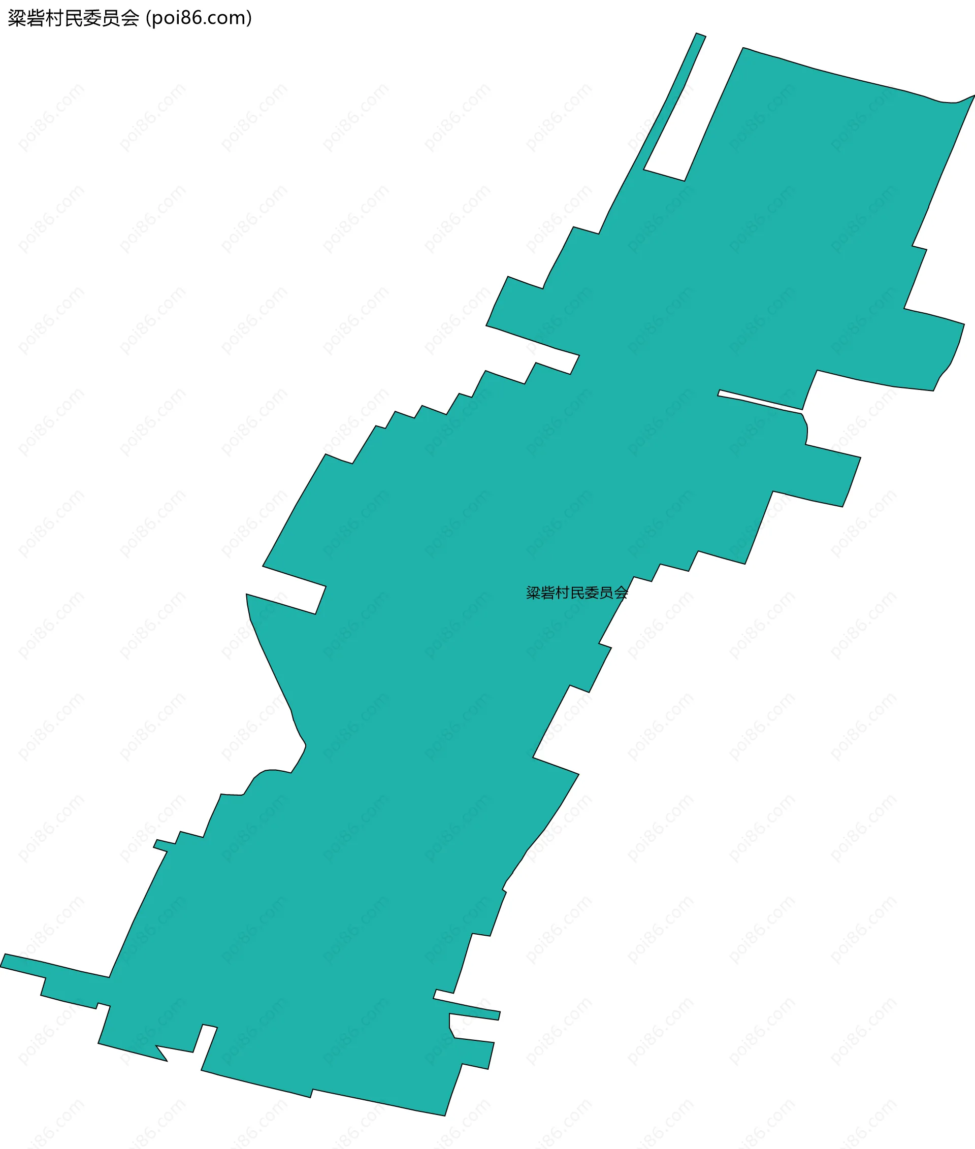 粱砦村民委员会边界地图