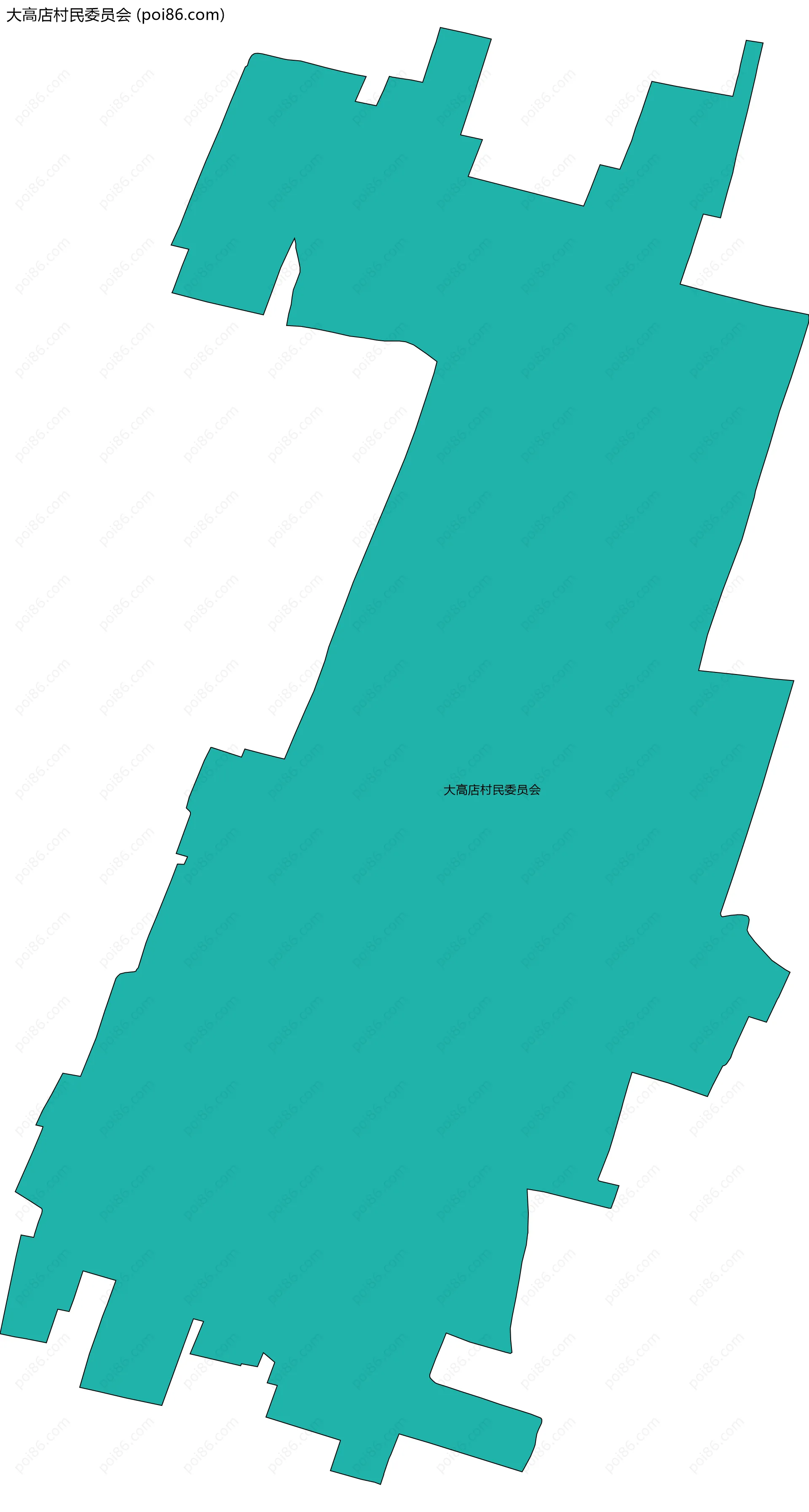 大高店村民委员会边界地图