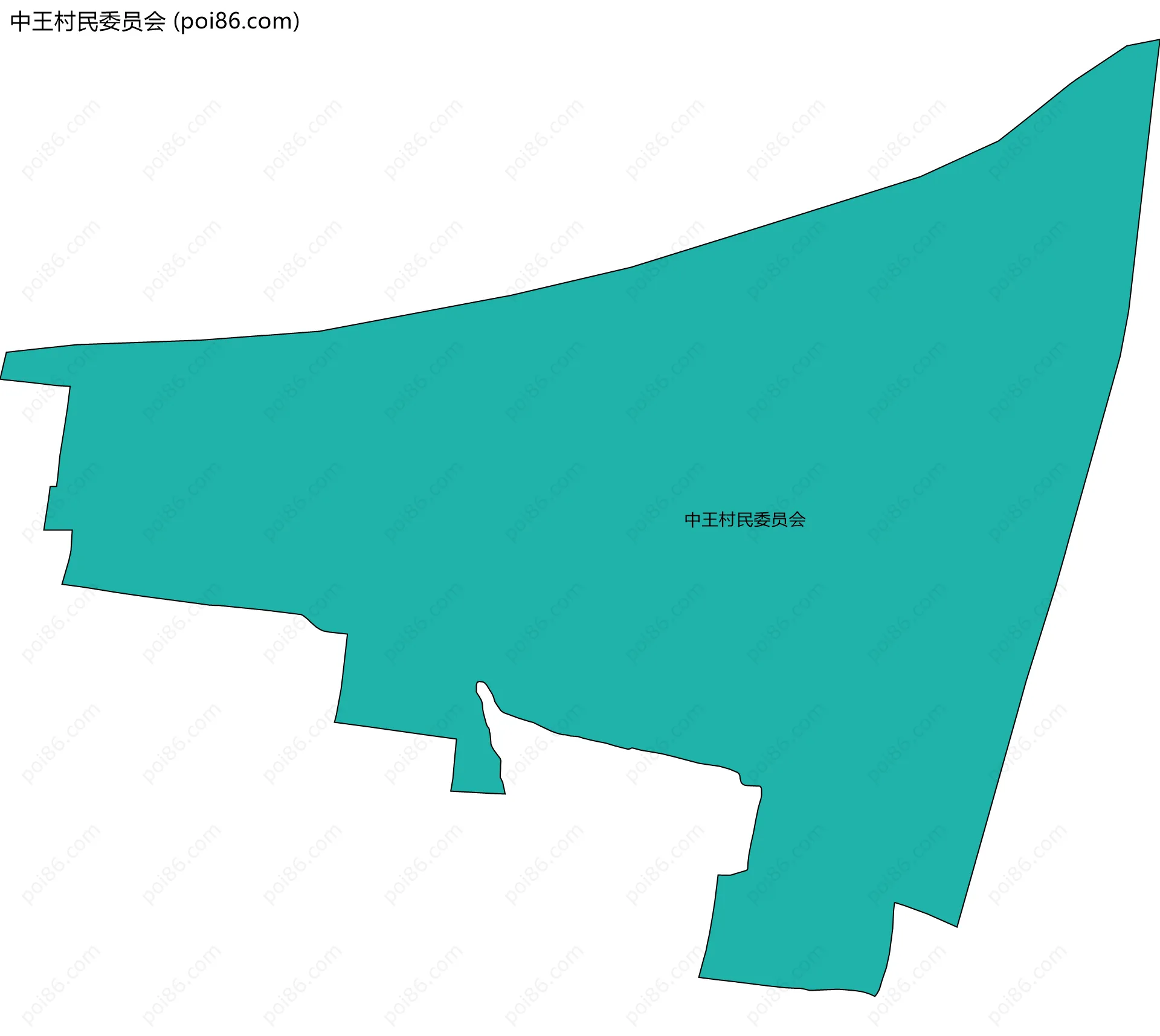 中王村民委员会边界地图