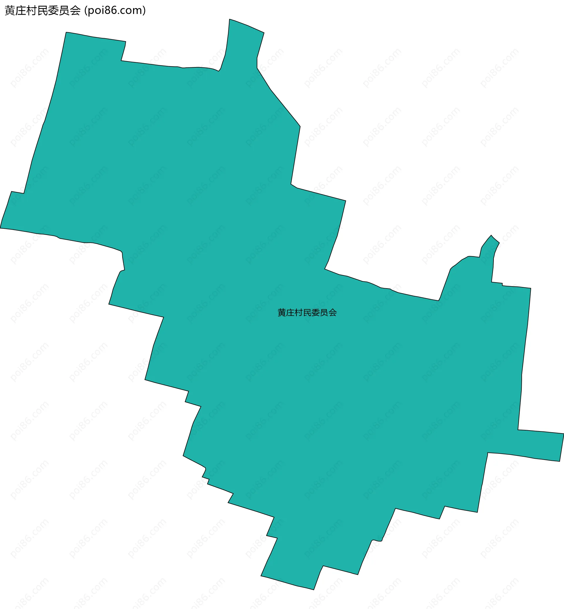 黄庄村民委员会边界地图