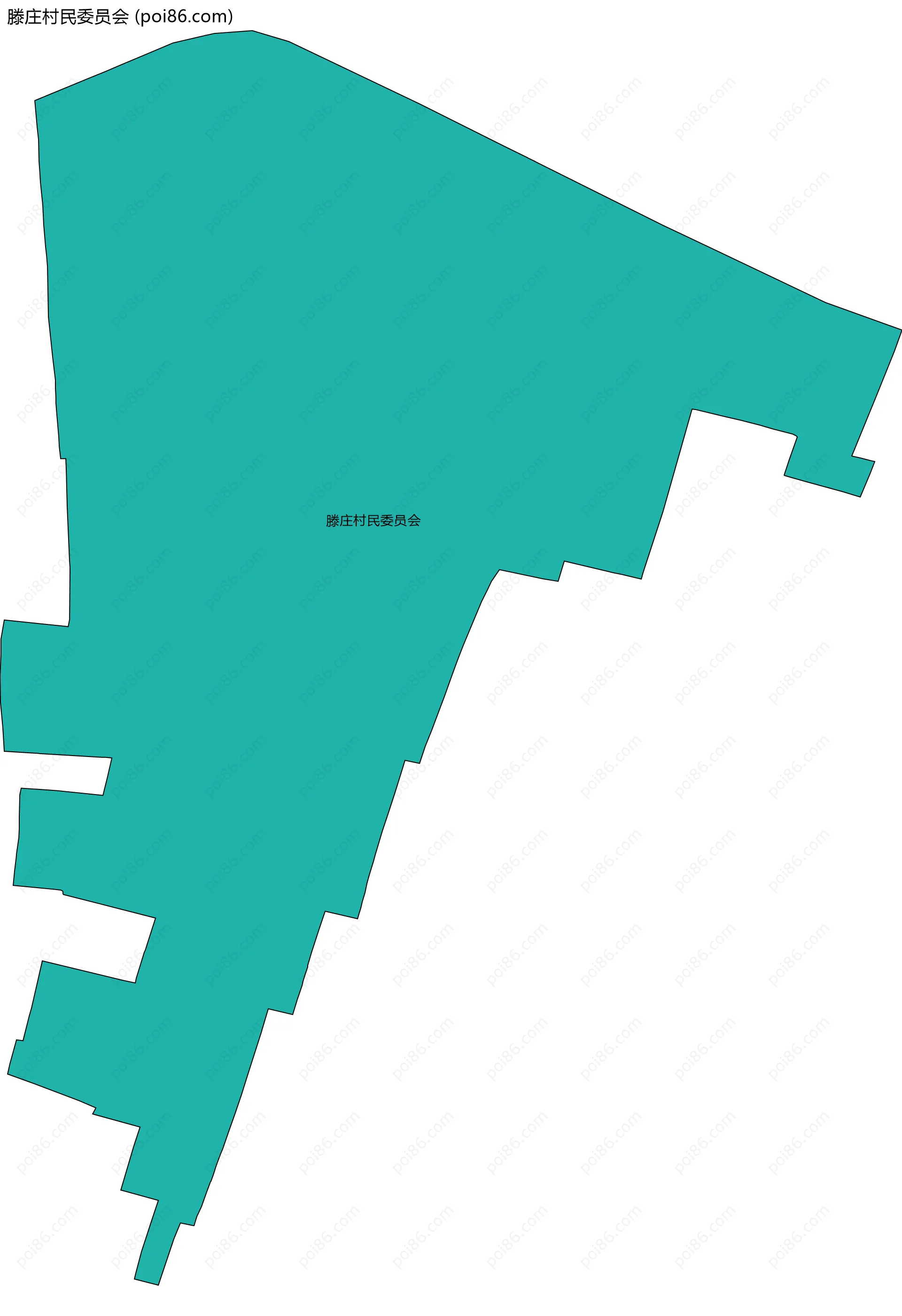 滕庄村民委员会边界地图