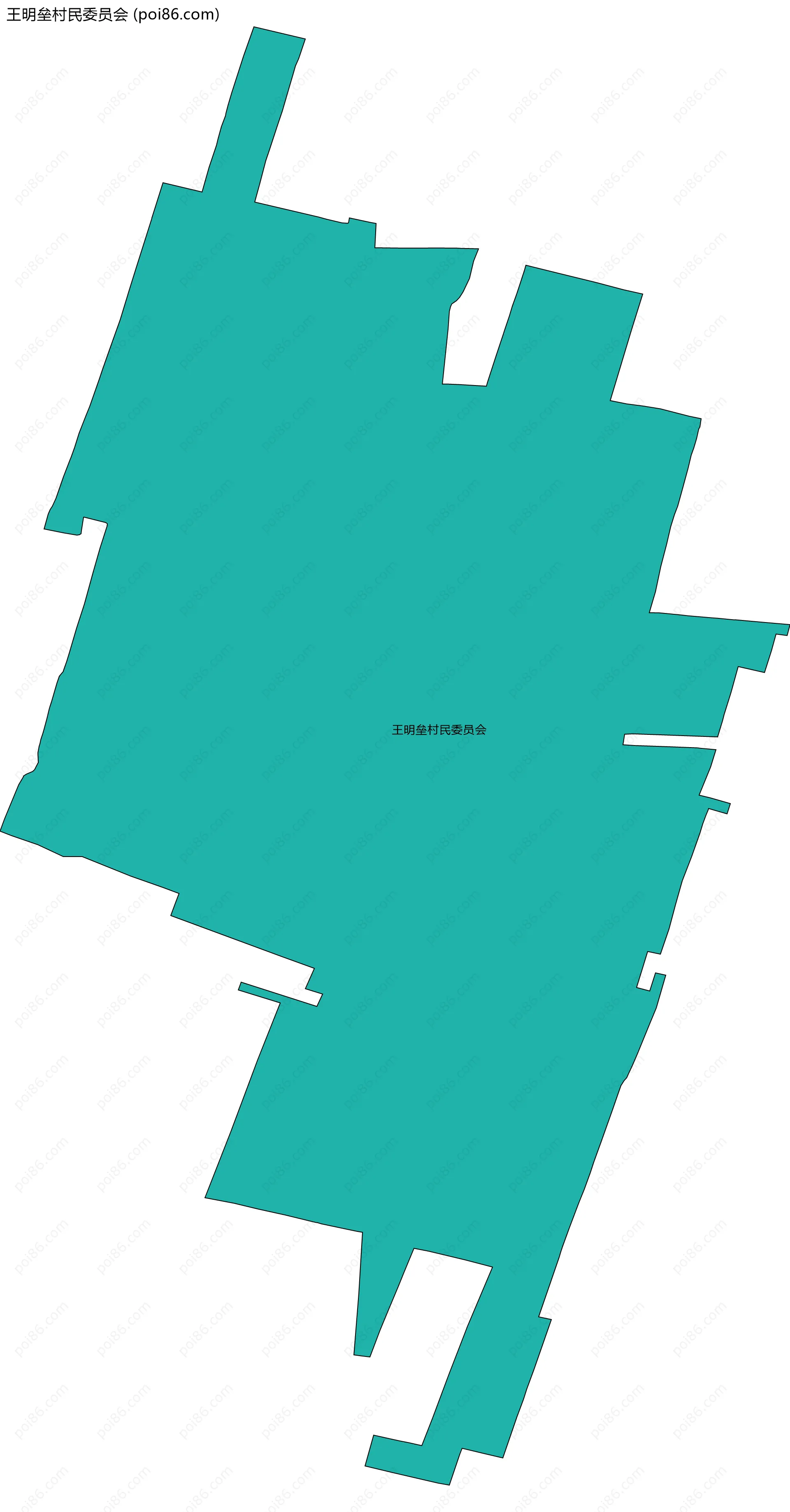 王明垒村民委员会边界地图