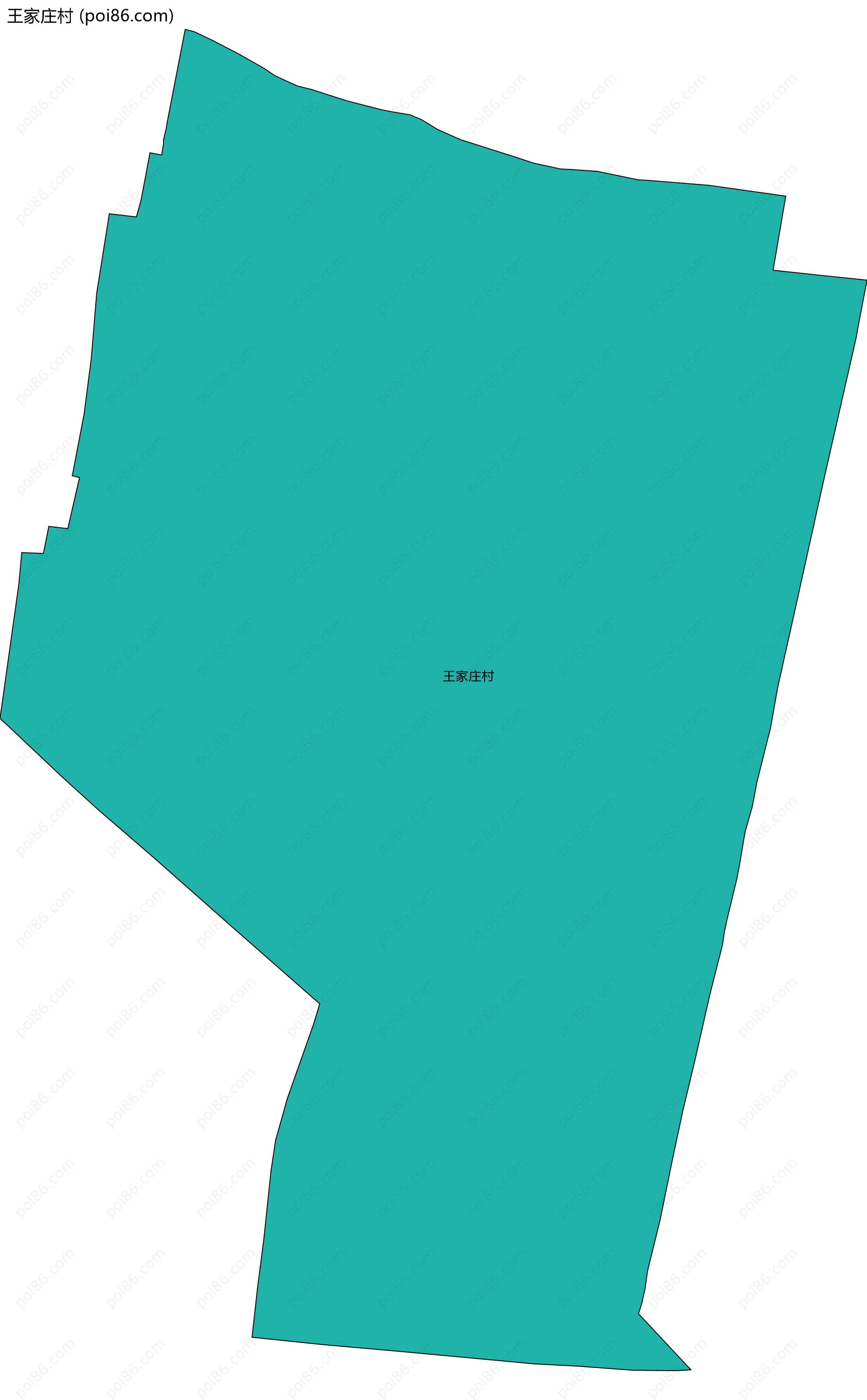 王家庄村边界地图