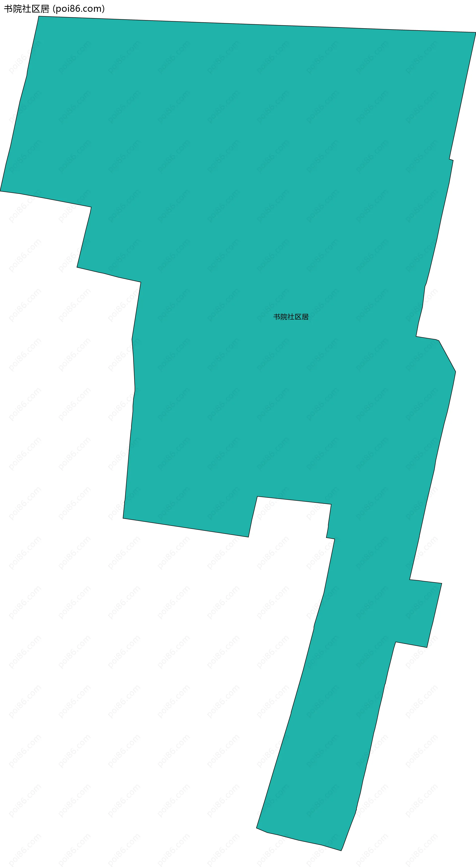 书院社区居边界地图