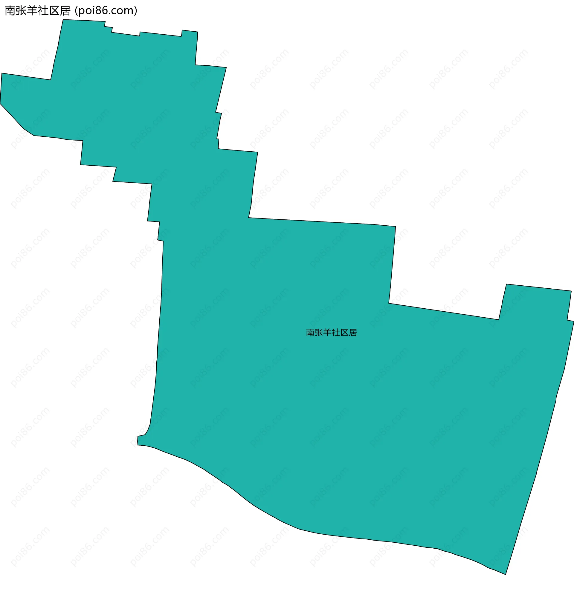 南张羊社区居边界地图