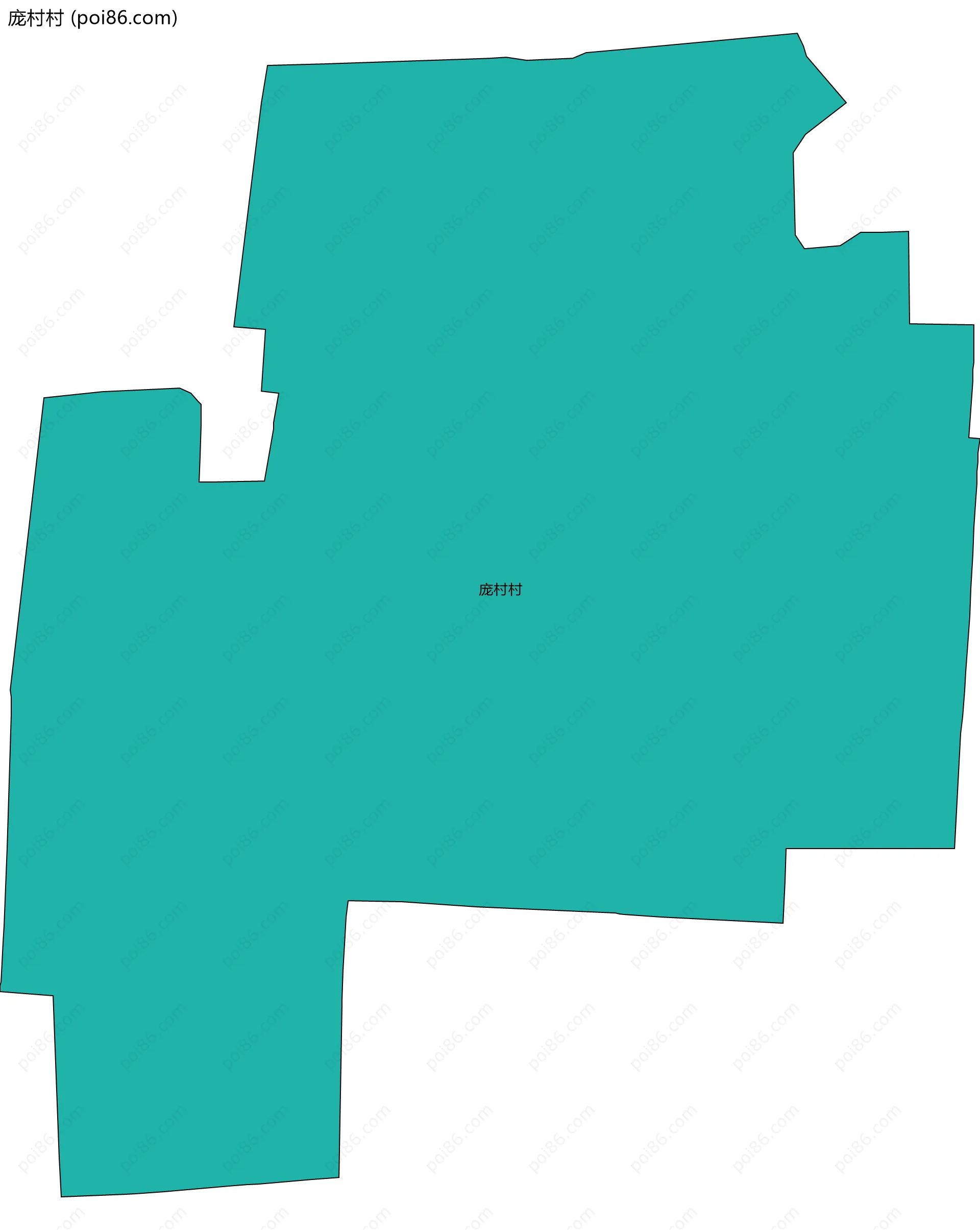 庞村村边界地图