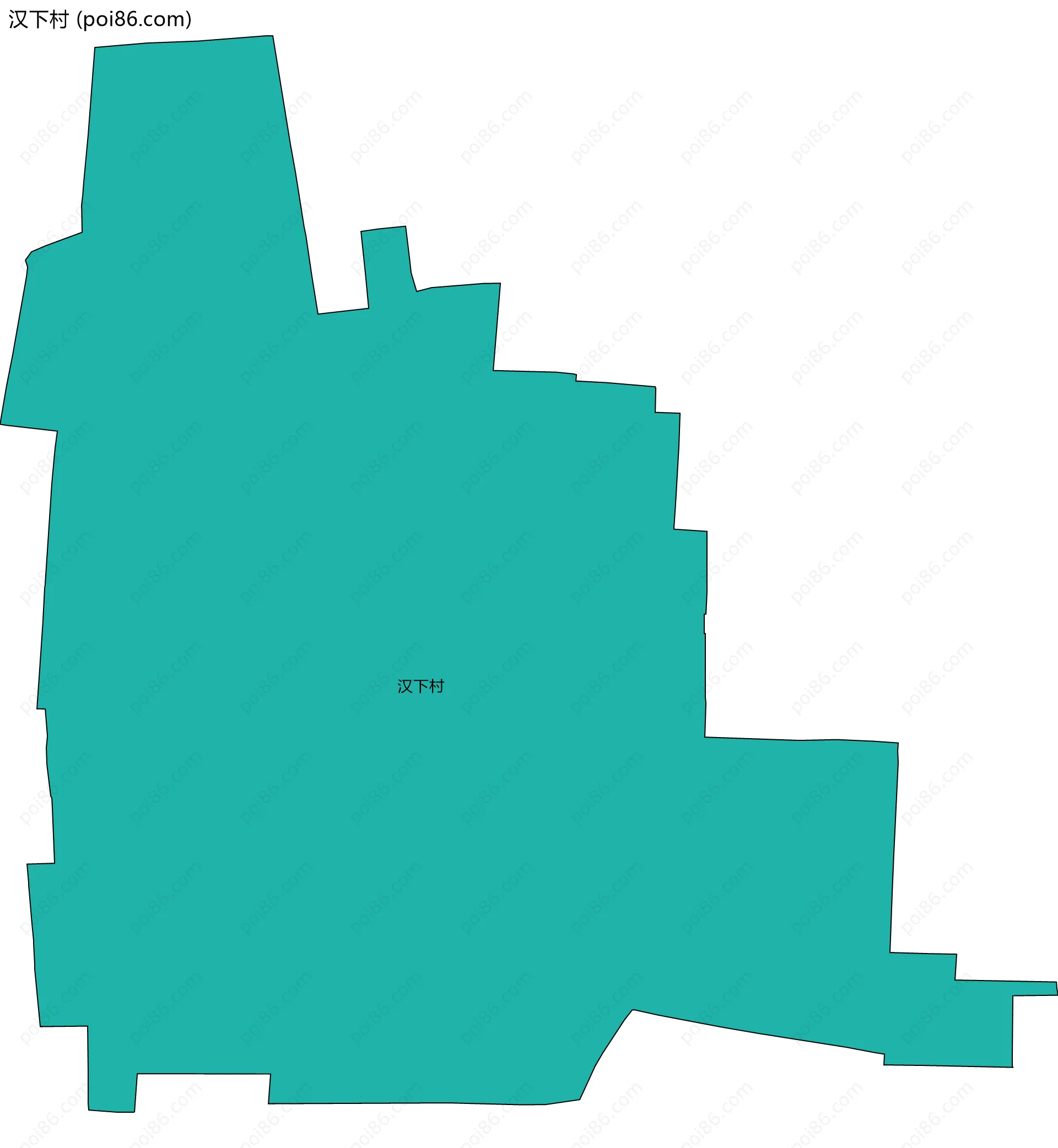 汉下村边界地图