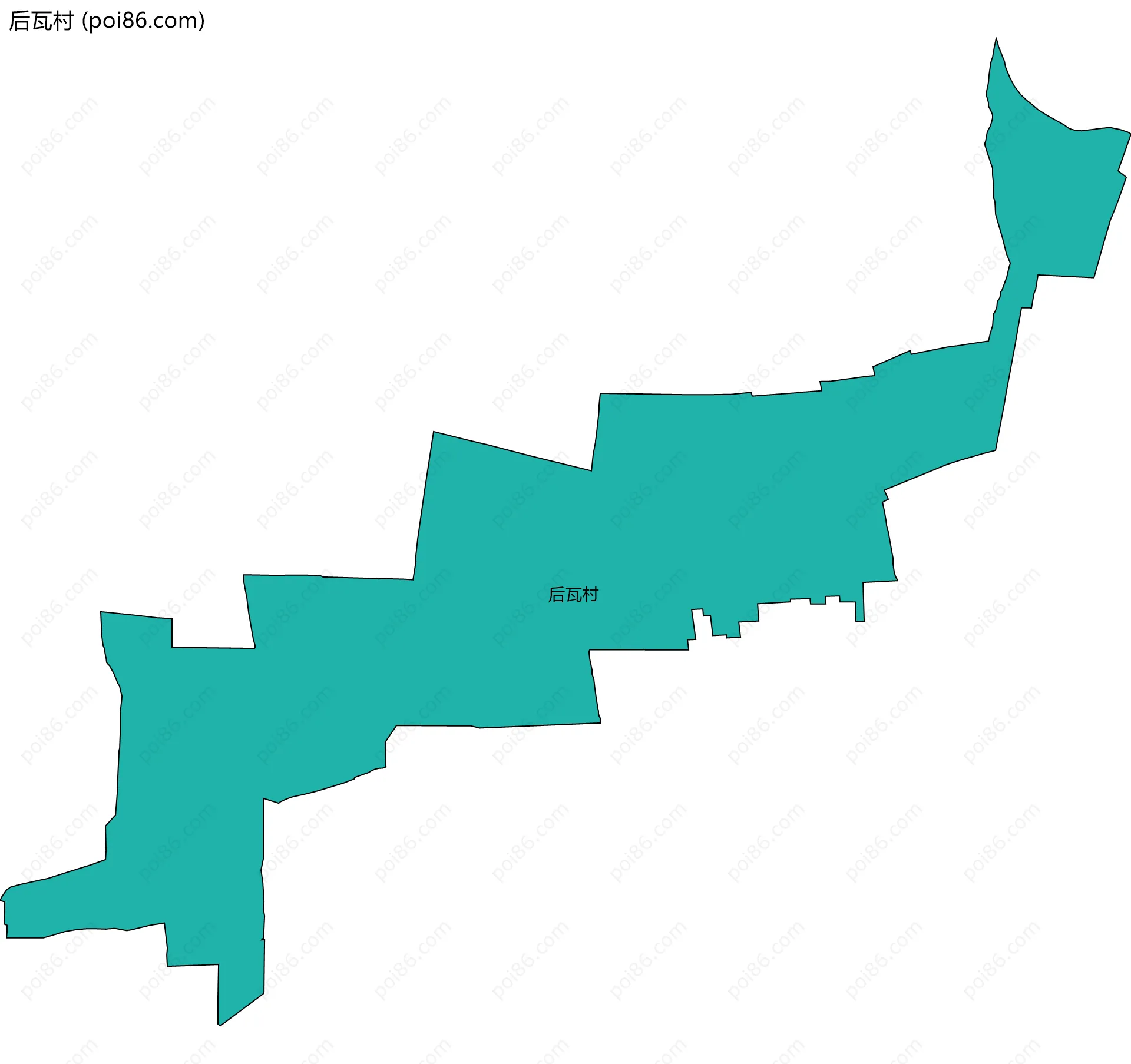 后瓦村边界地图