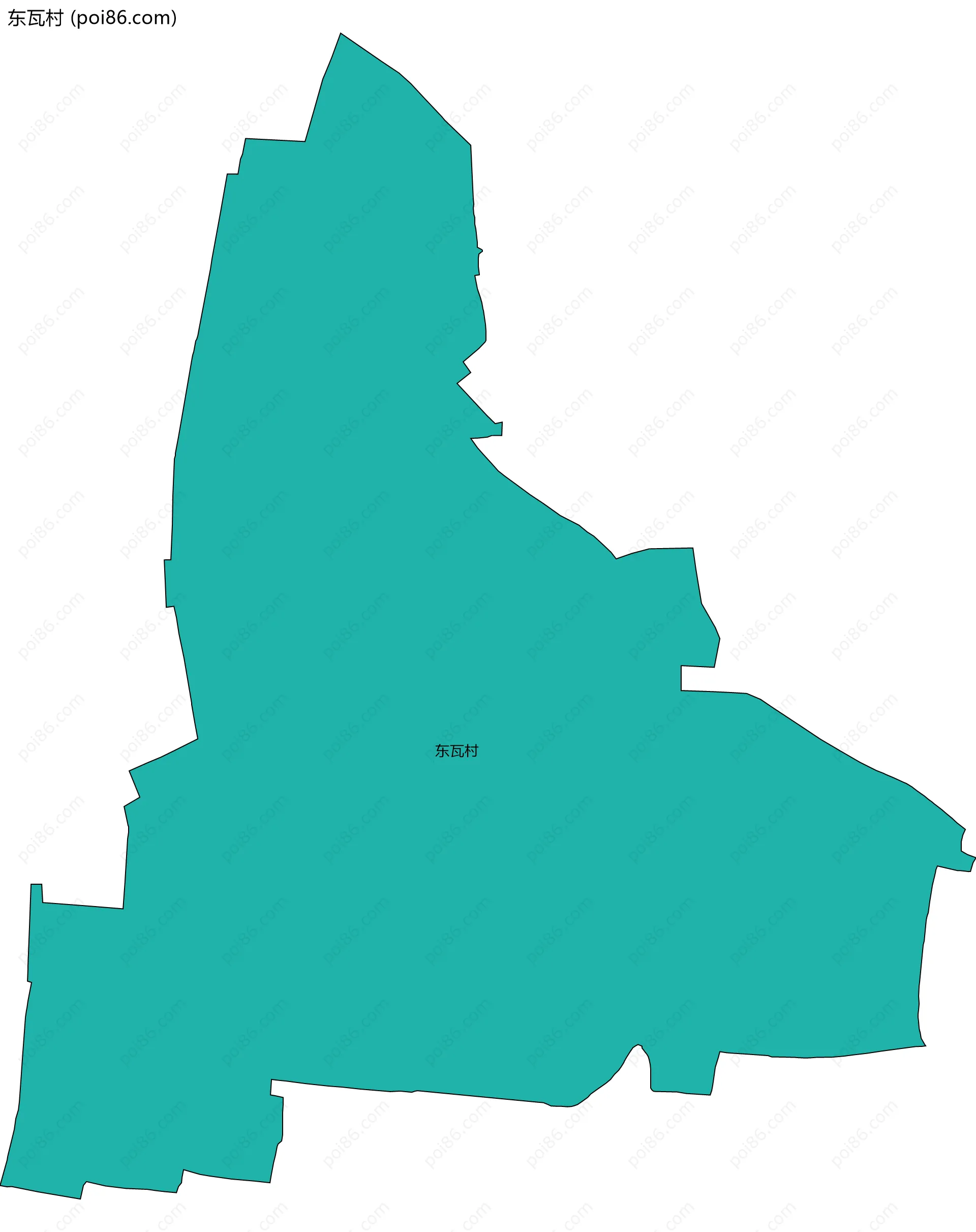 东瓦村边界地图