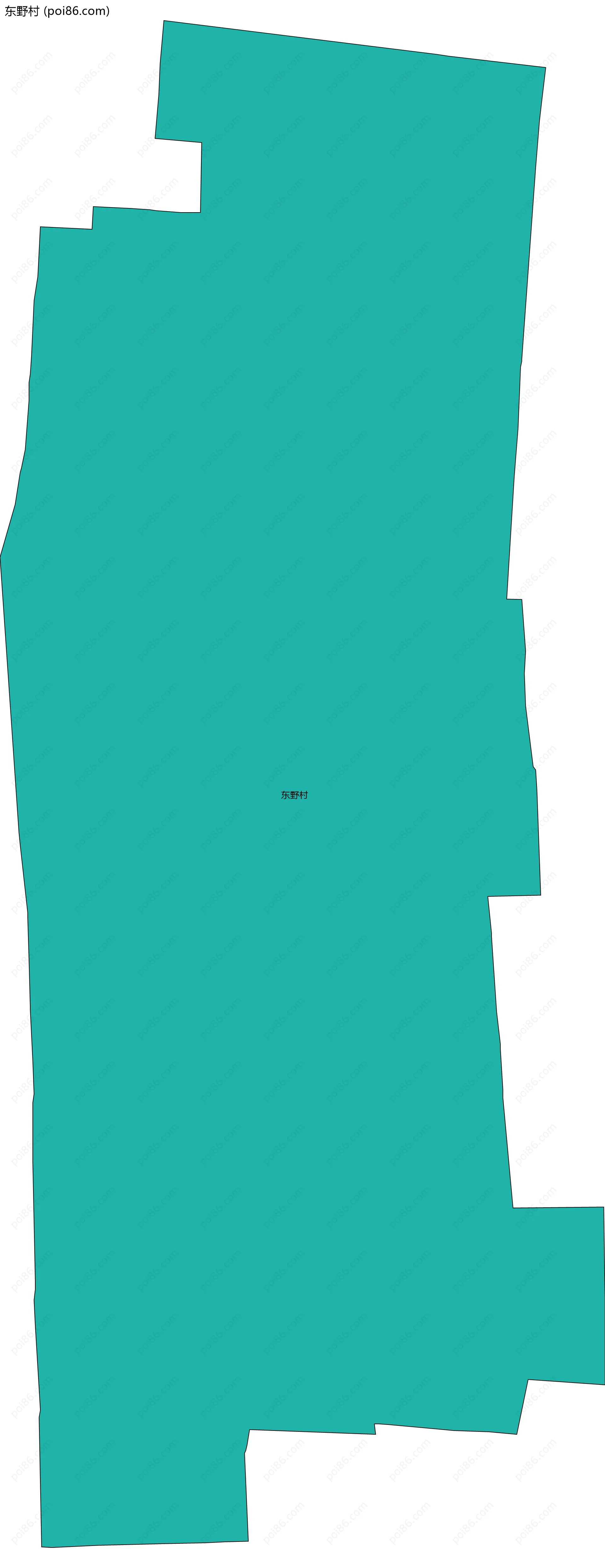东野村边界地图