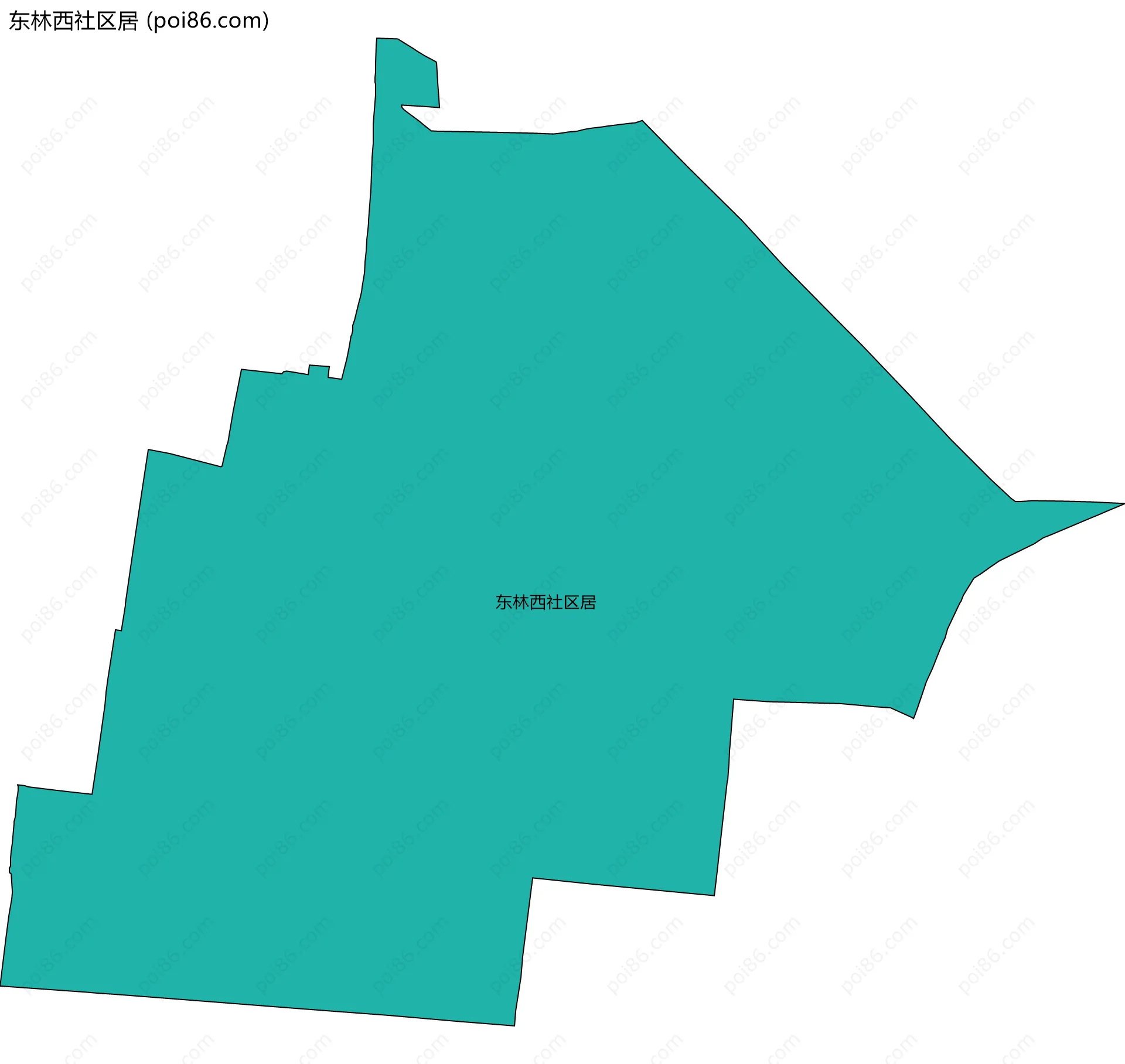 东林西社区居边界地图