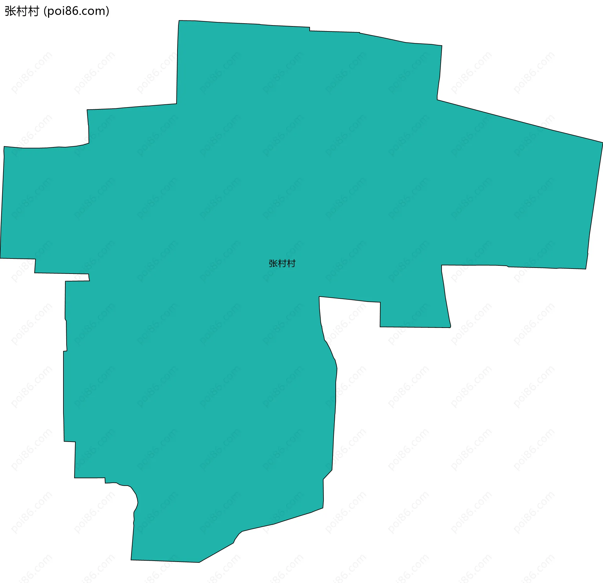 张村村边界地图