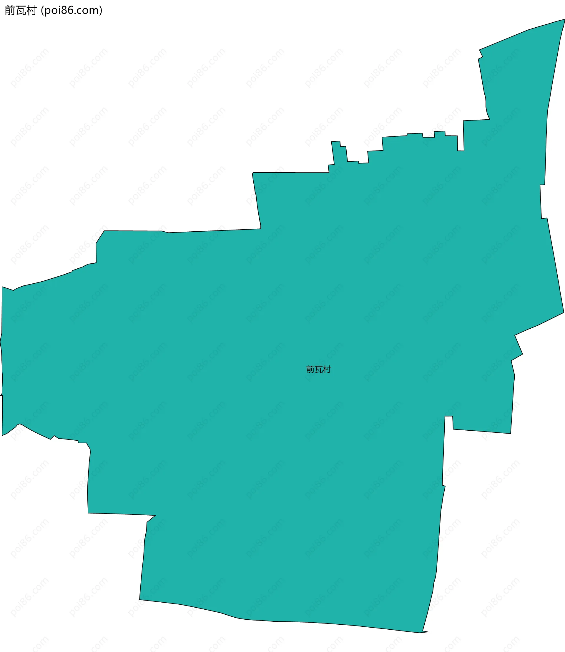 前瓦村边界地图