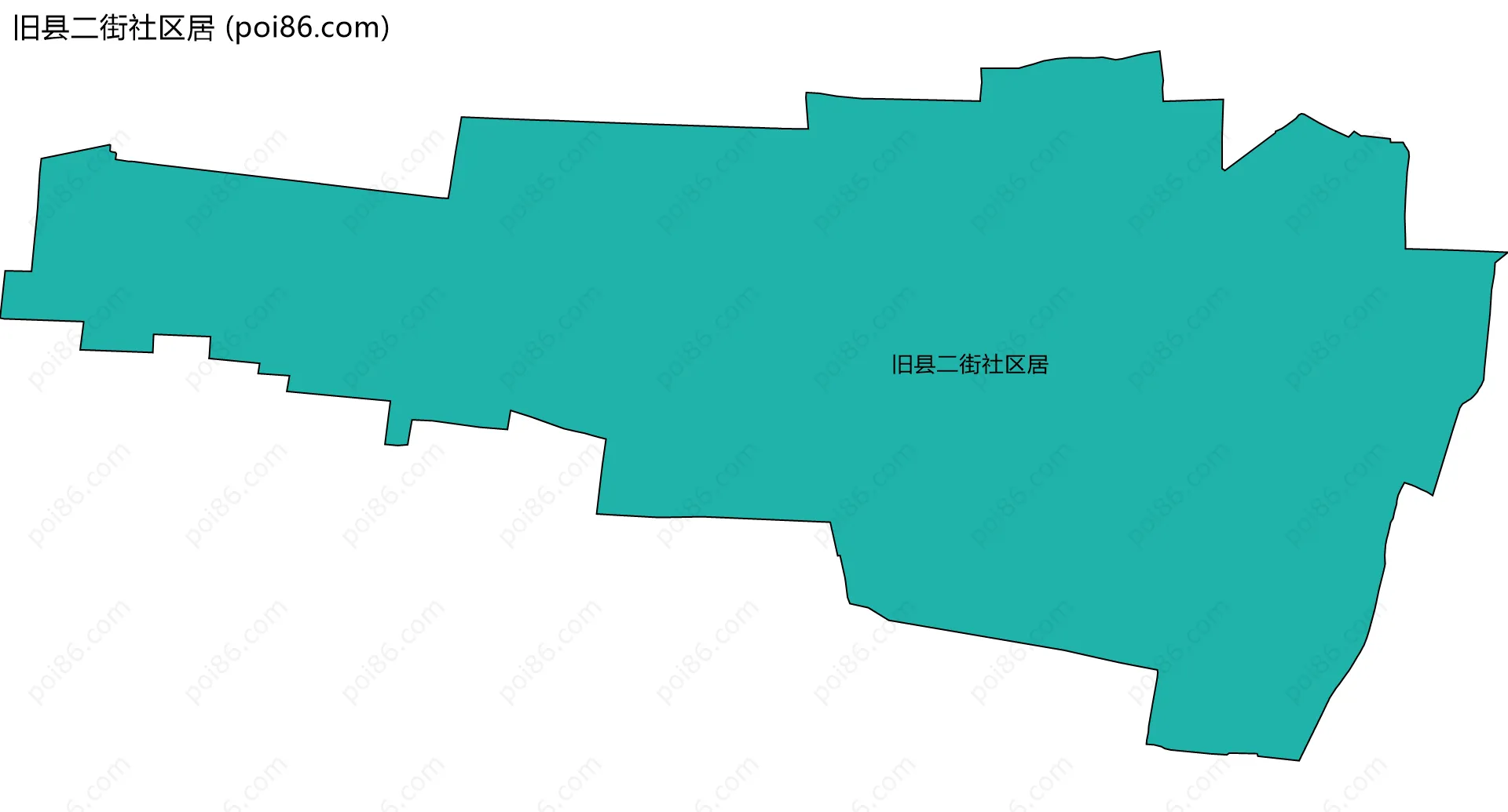 旧县二街社区居边界地图