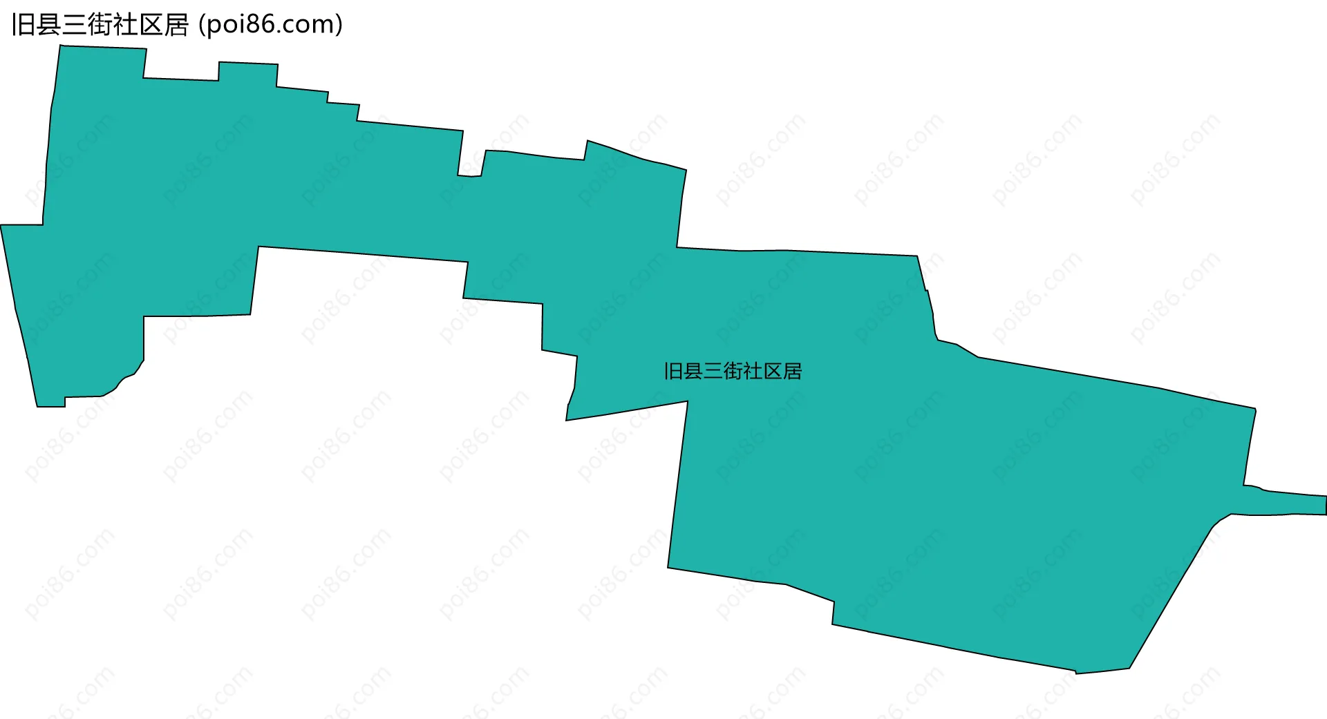 旧县三街社区居边界地图