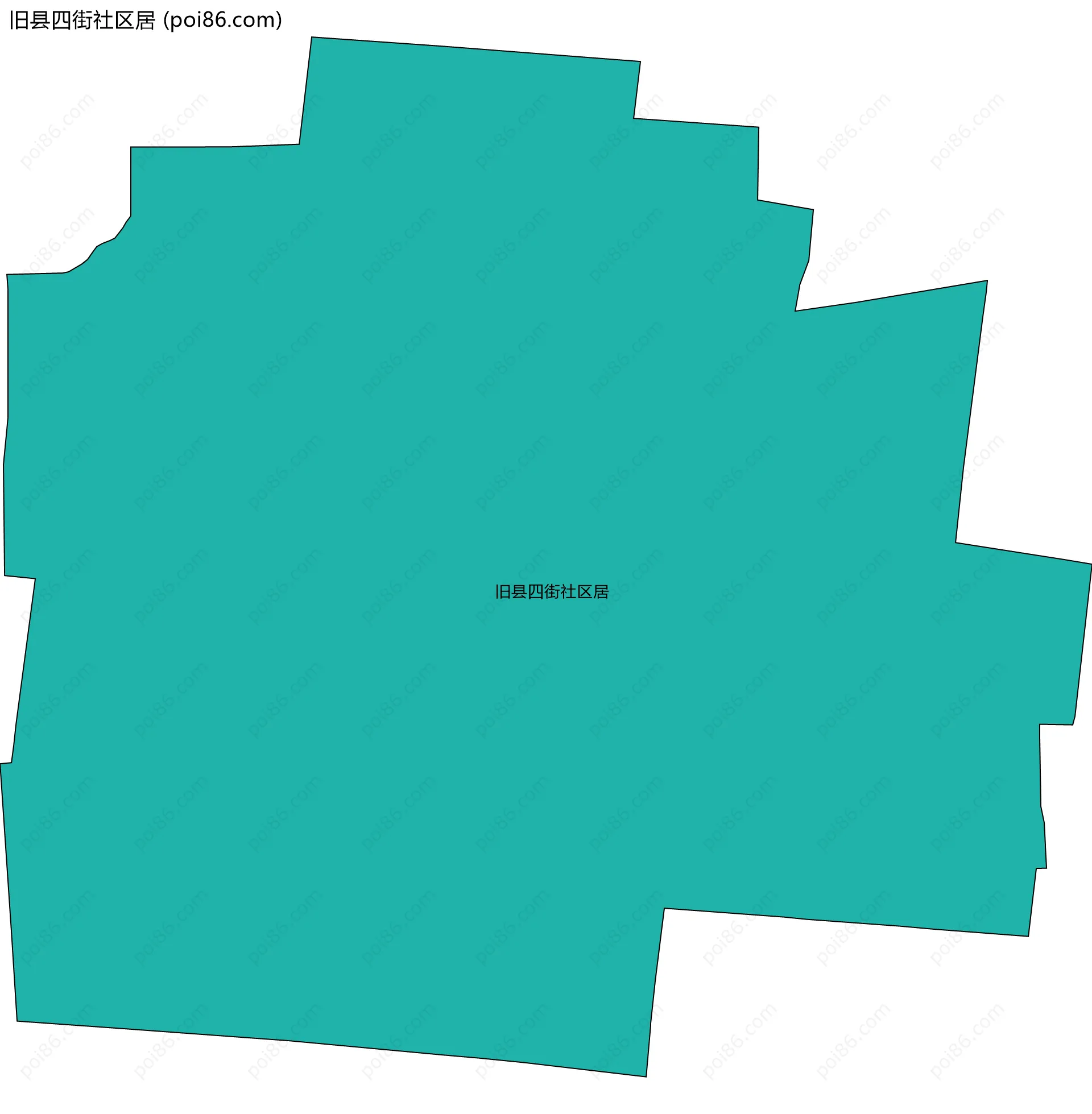 旧县四街社区居边界地图