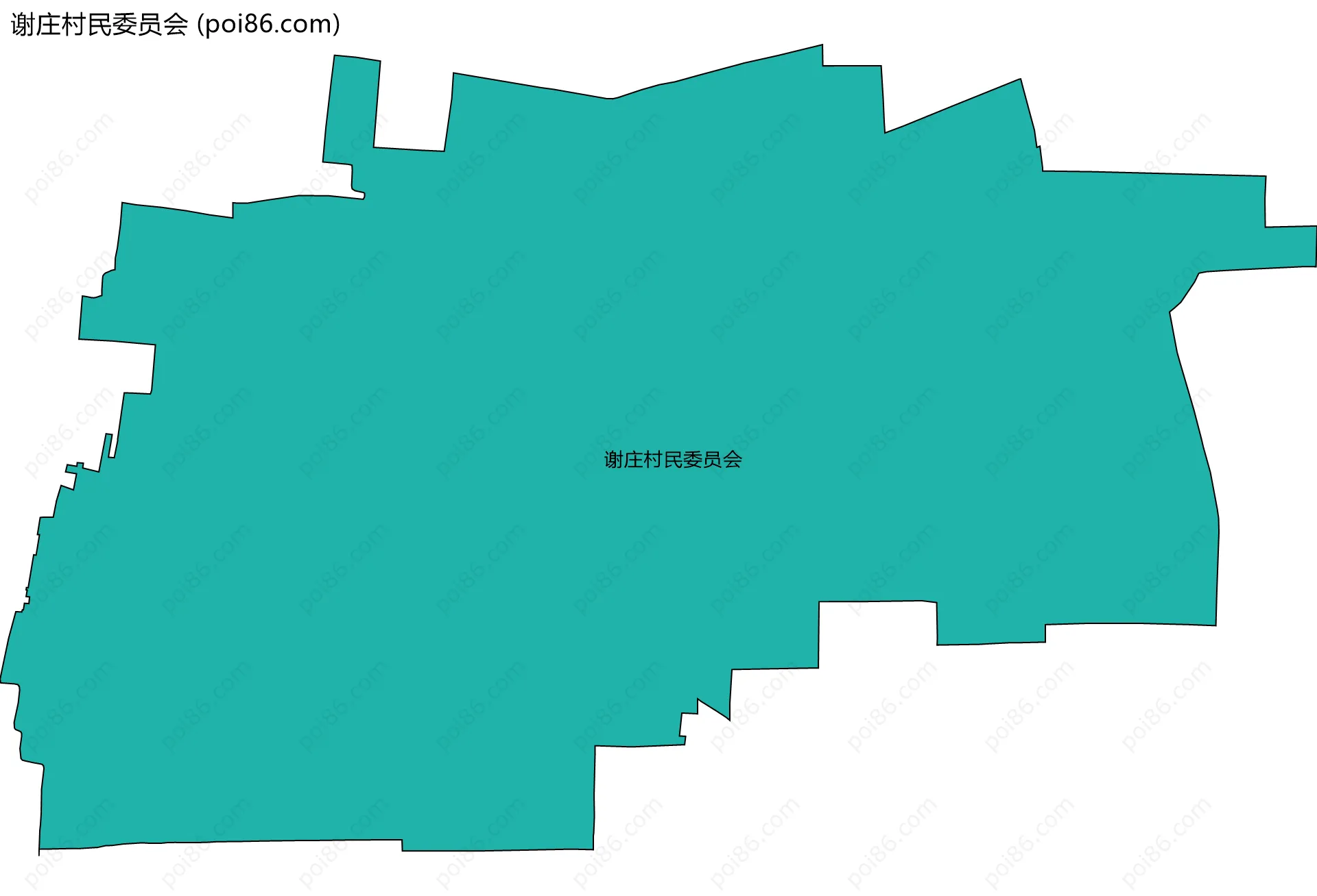 谢庄村民委员会边界地图