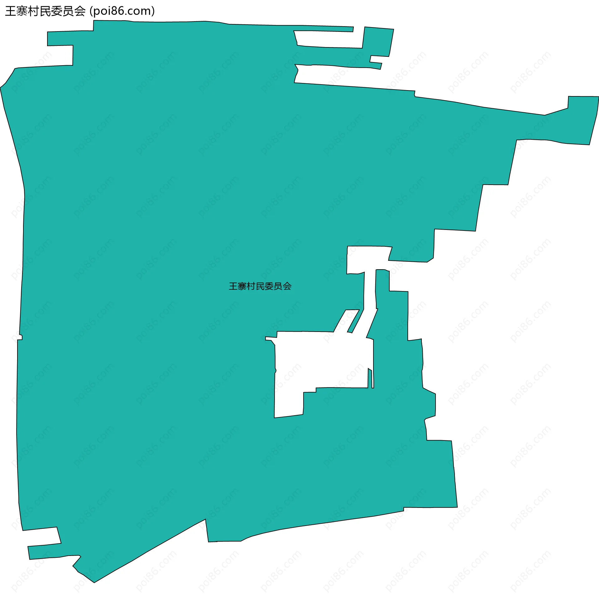 王寨村民委员会边界地图
