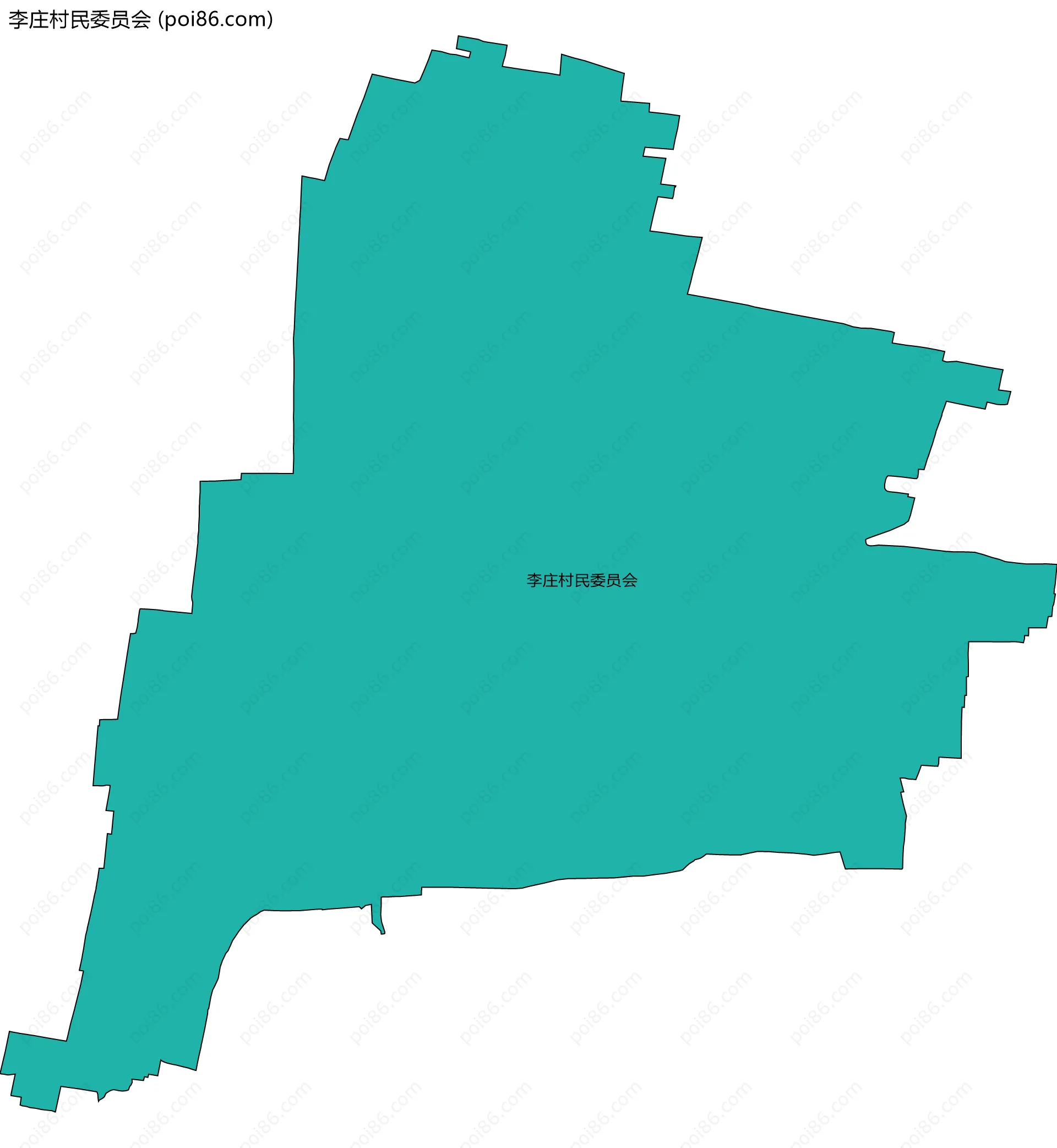 李庄村民委员会边界地图