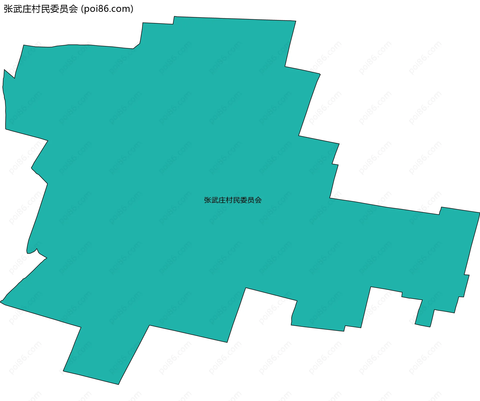 张武庄村民委员会边界地图