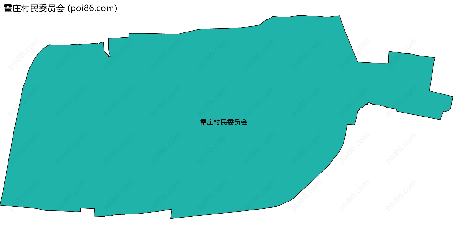霍庄村民委员会边界地图