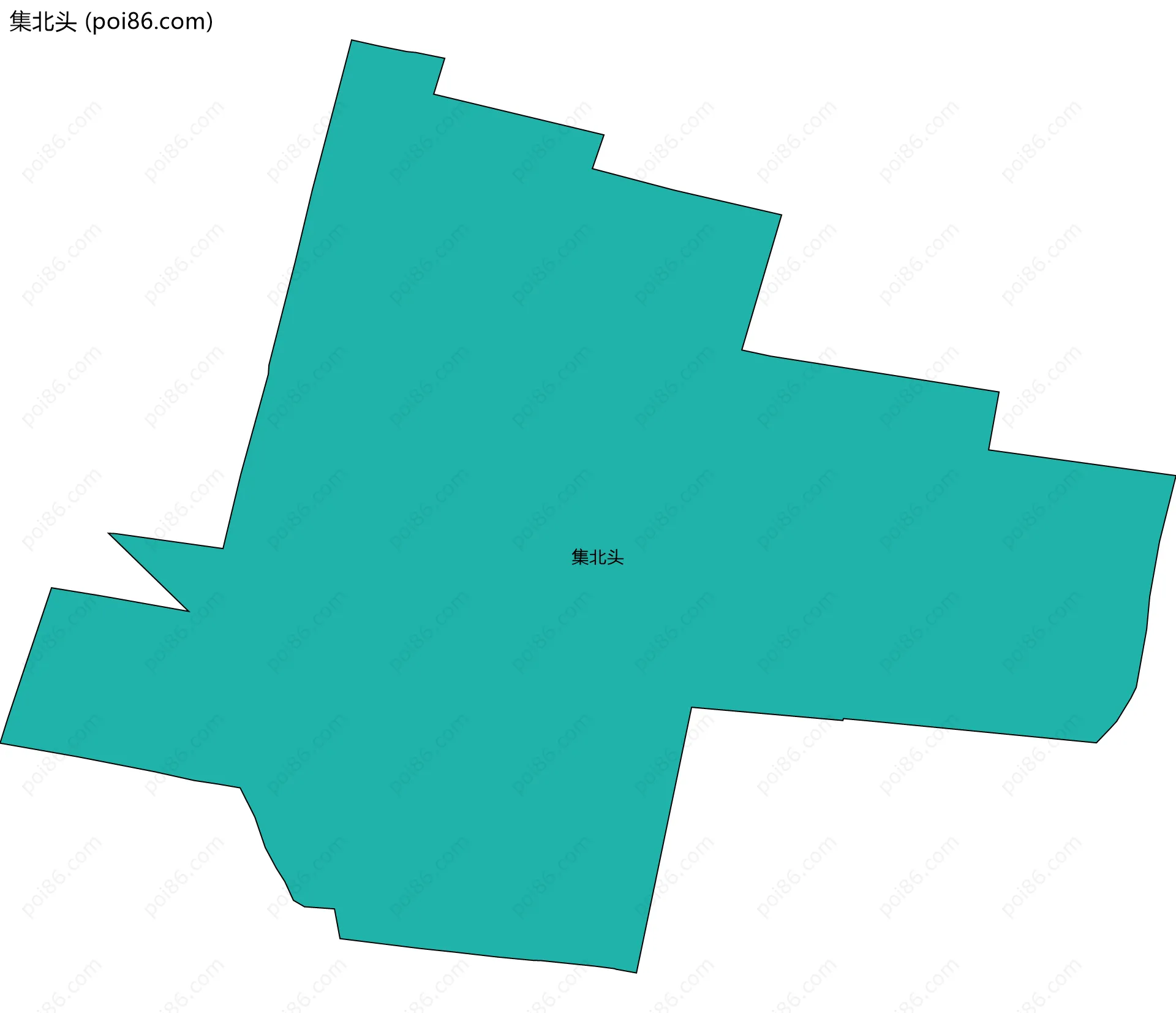 集北头边界地图