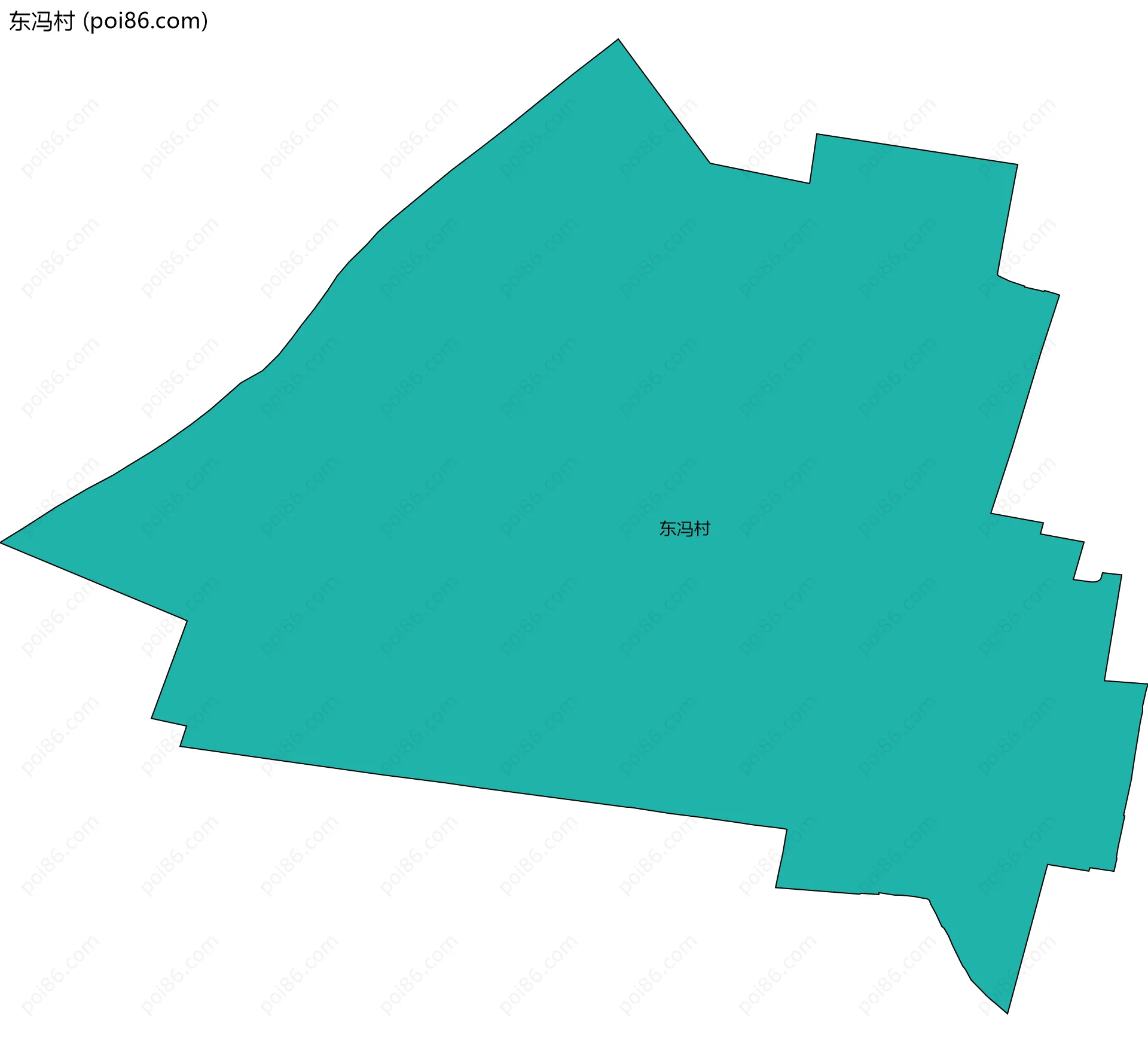 东冯村边界地图
