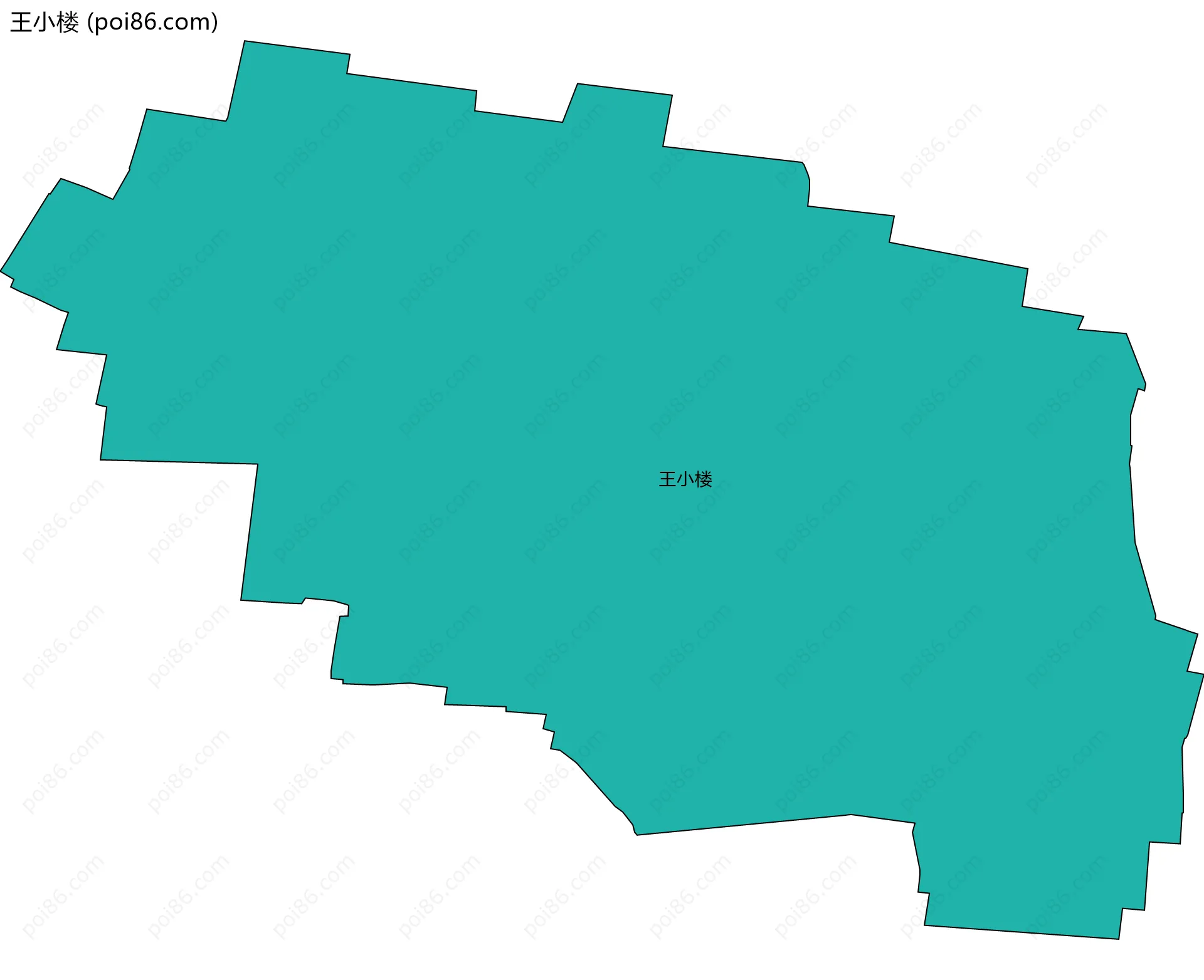 王小楼边界地图