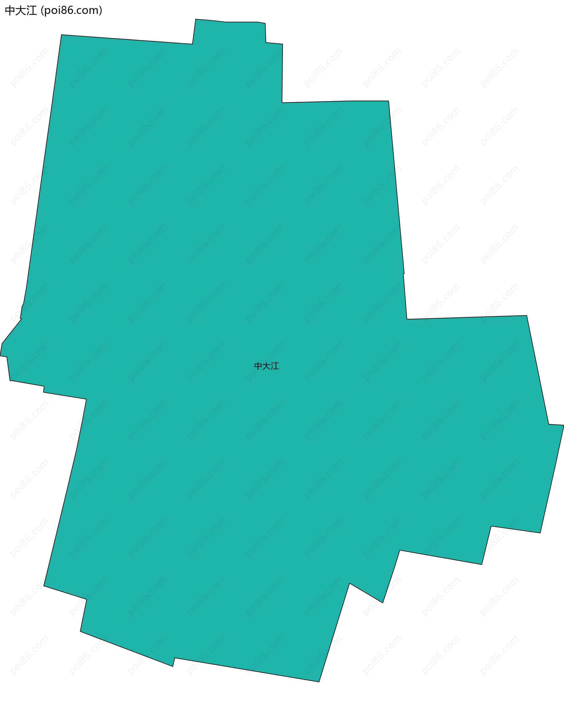 中大江边界地图