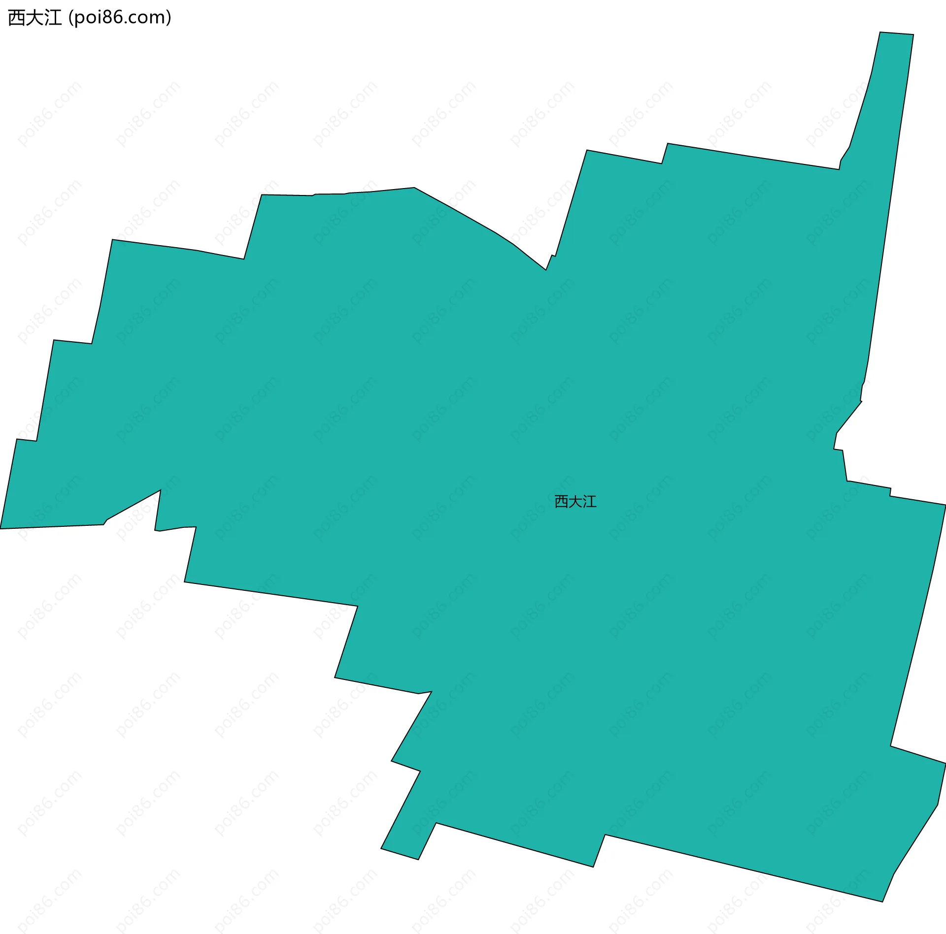 西大江边界地图