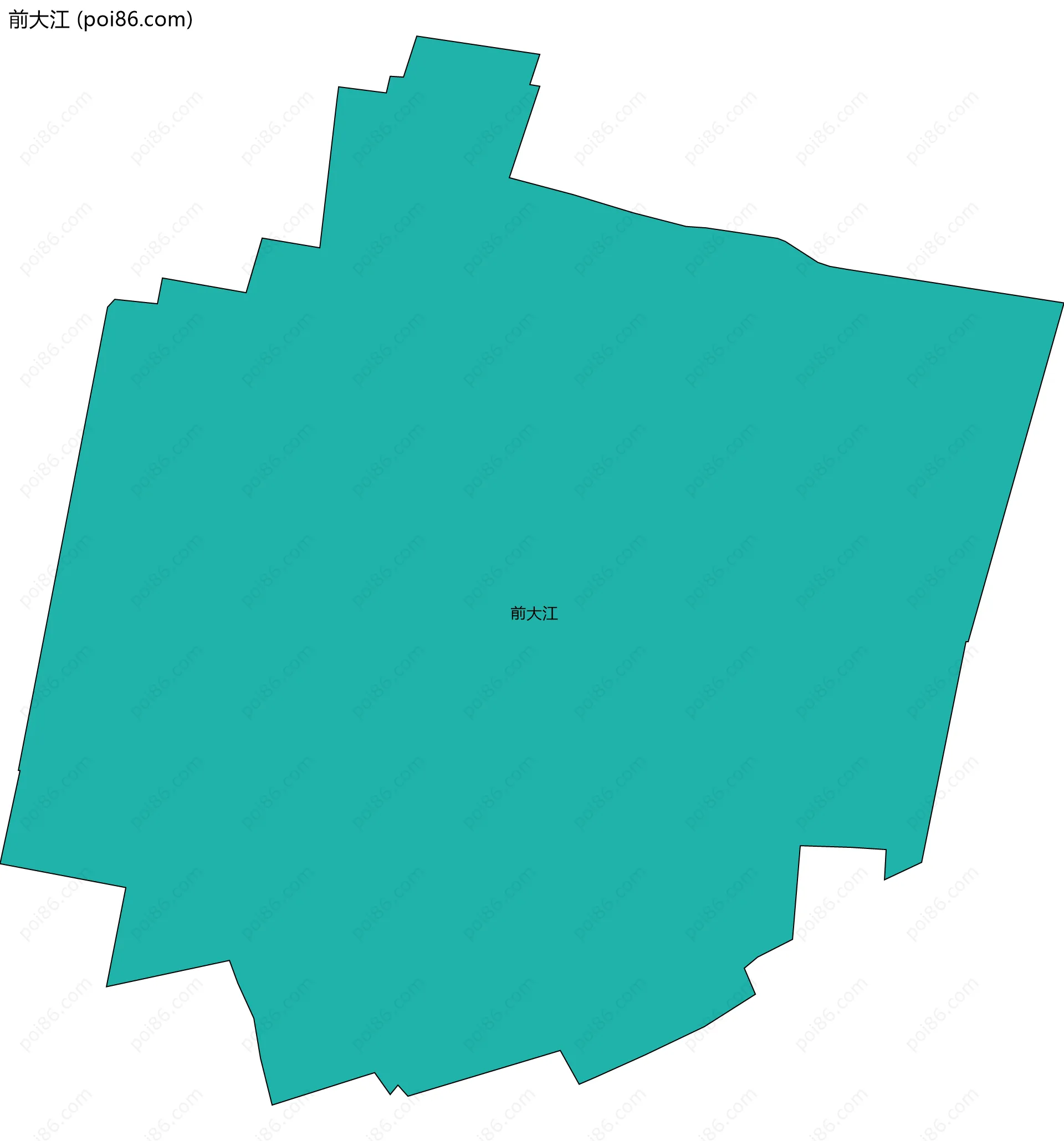 前大江边界地图