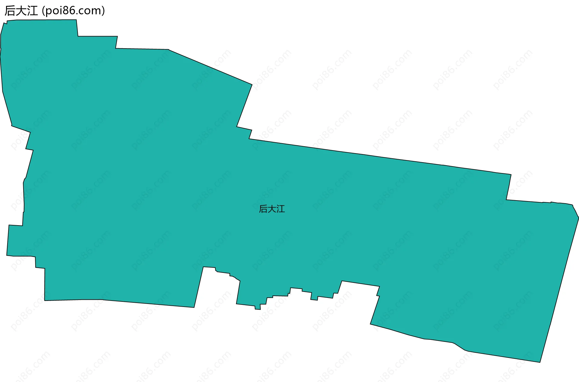 后大江边界地图