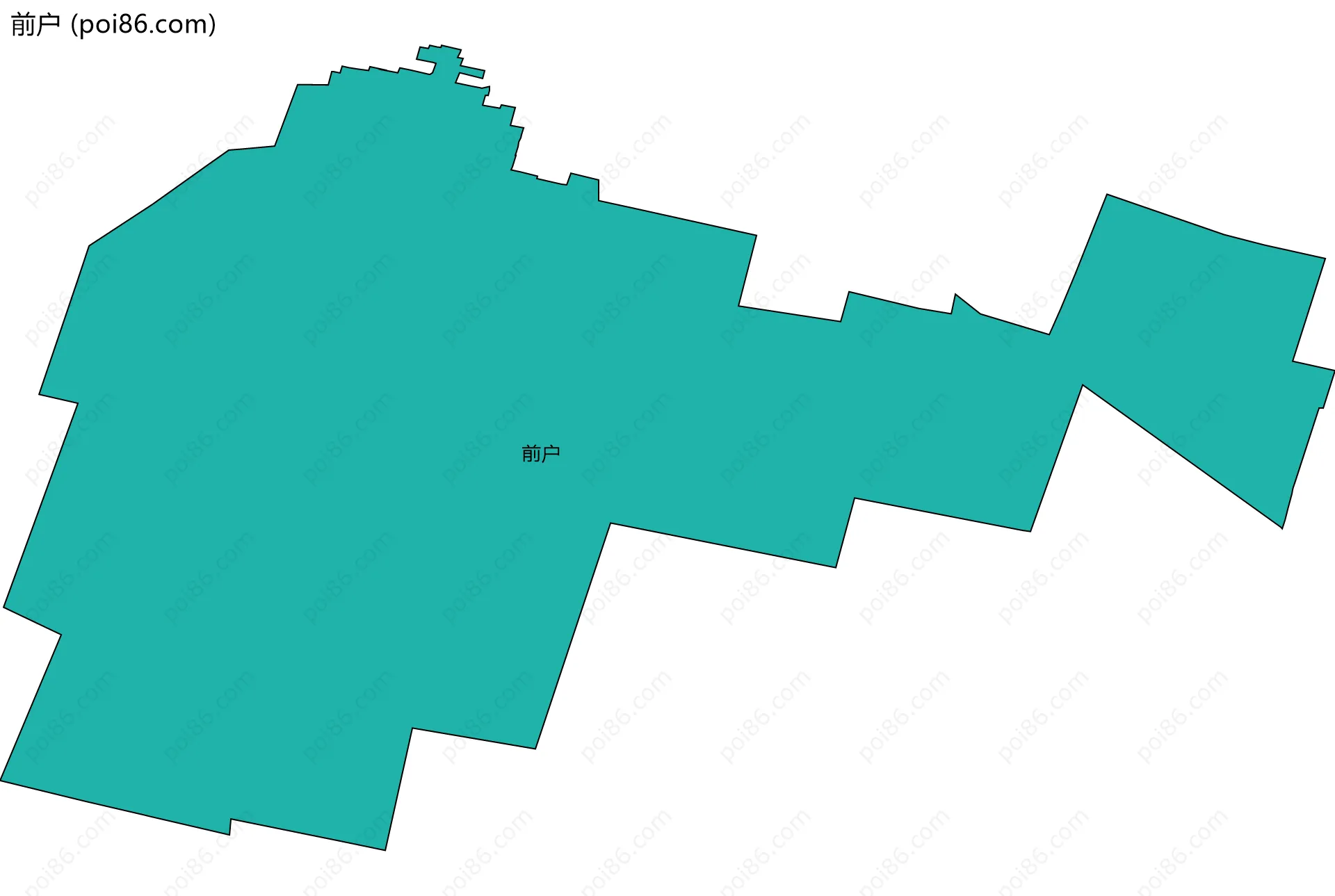 前户边界地图