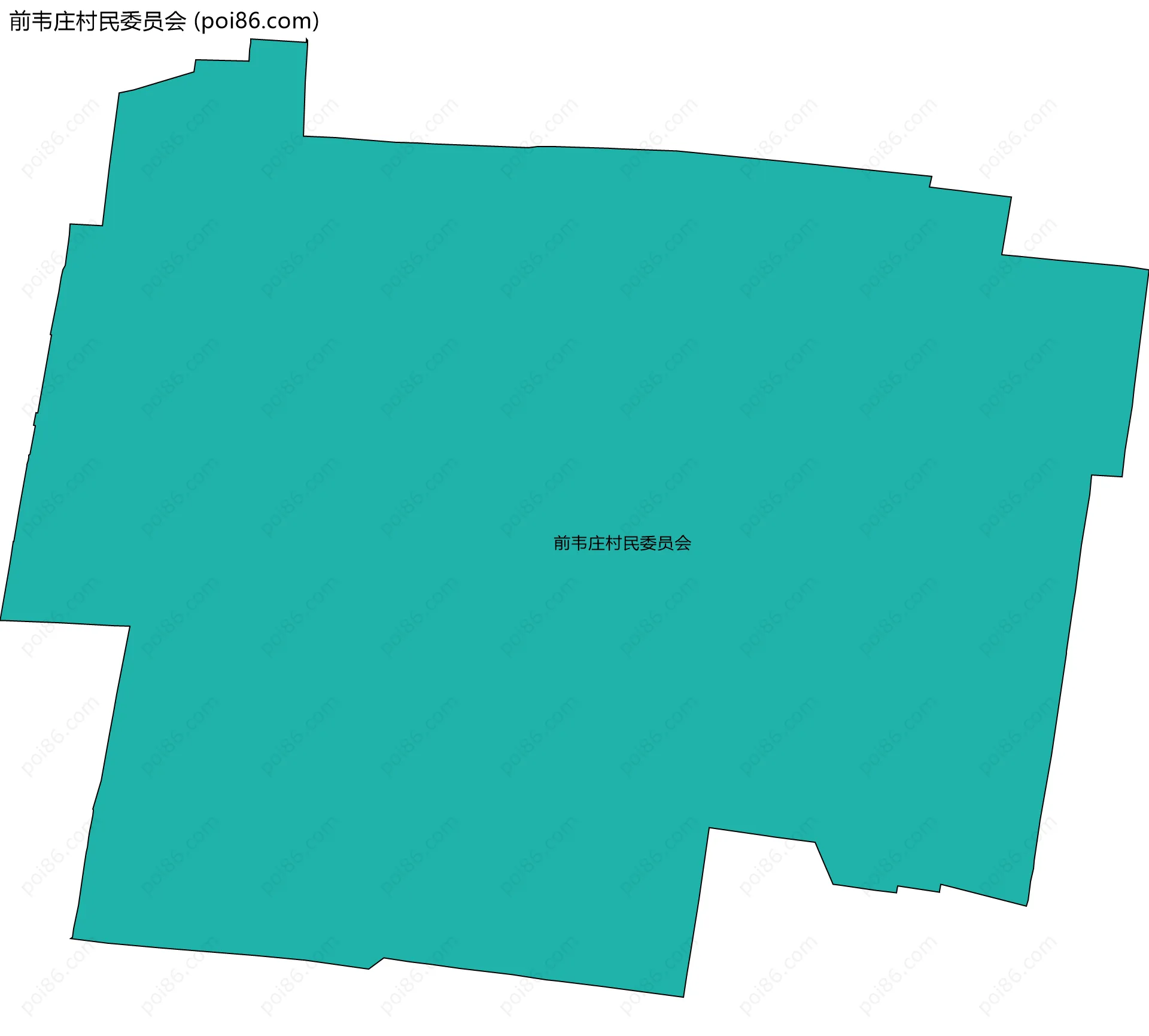 前韦庄村民委员会边界地图