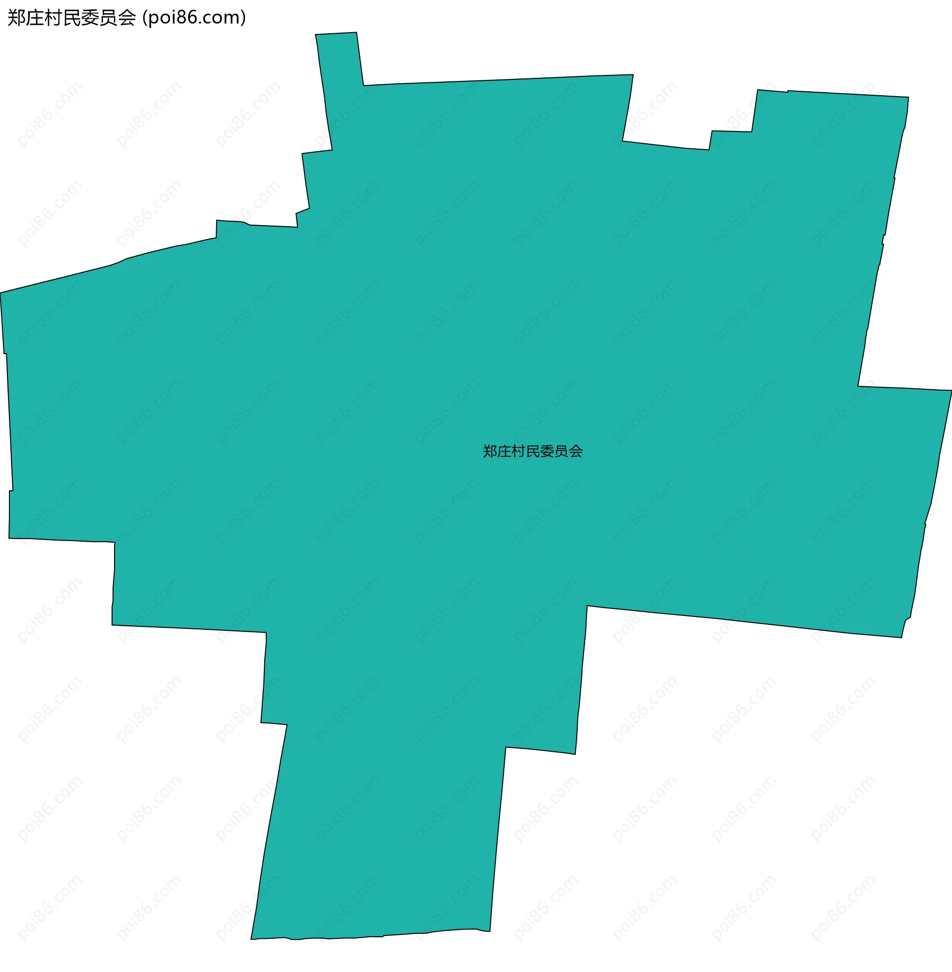 郑庄村民委员会边界地图