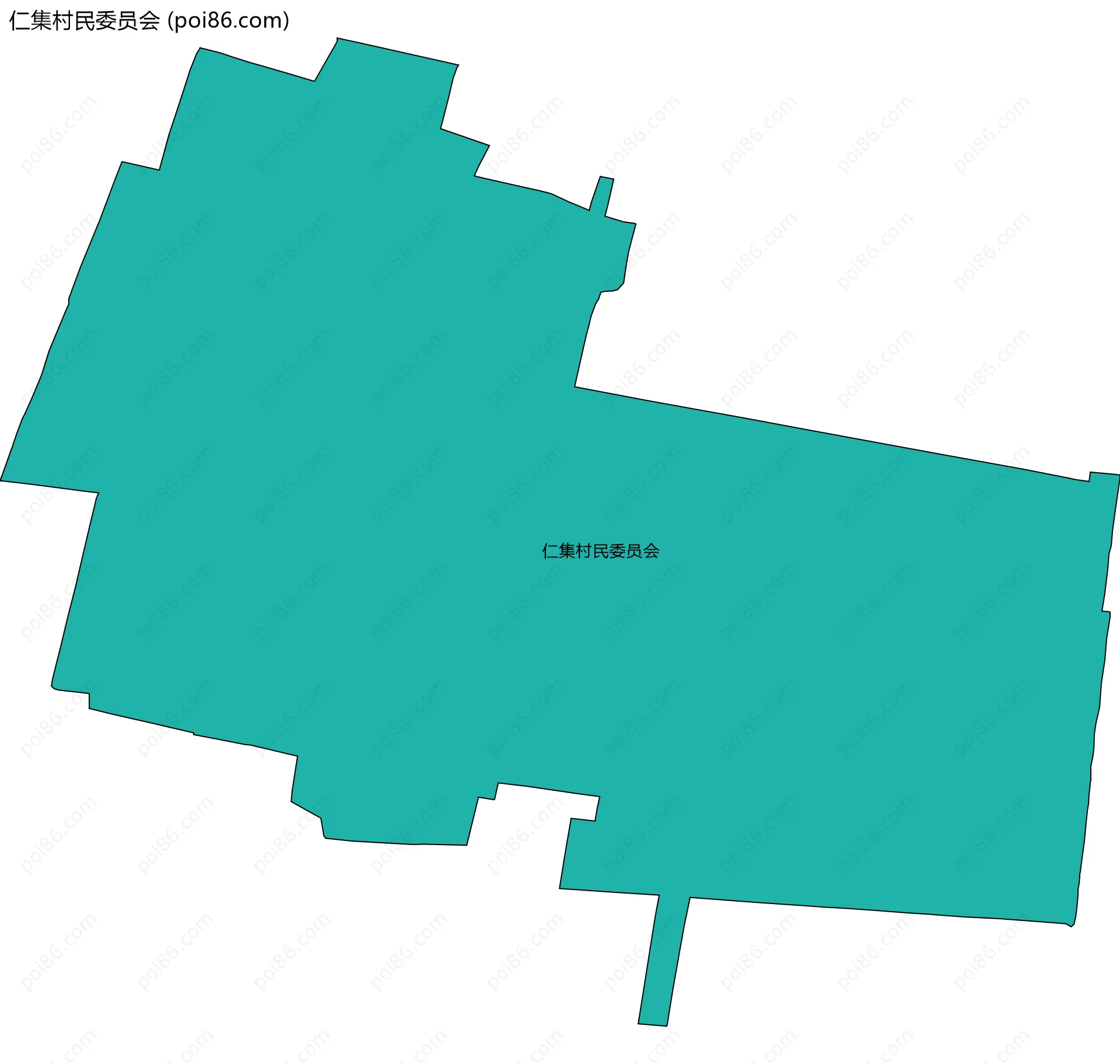 仁集村民委员会边界地图