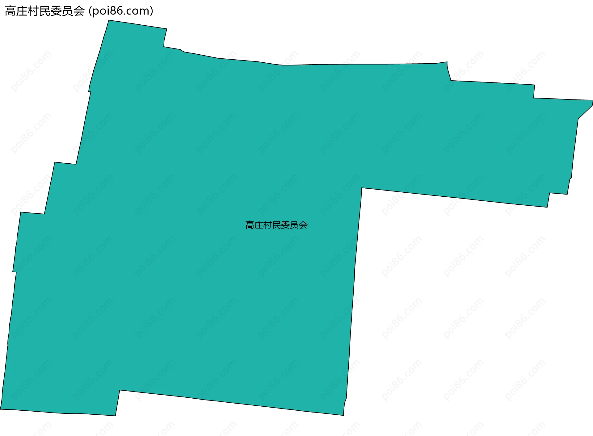 高庄村民委员会边界地图