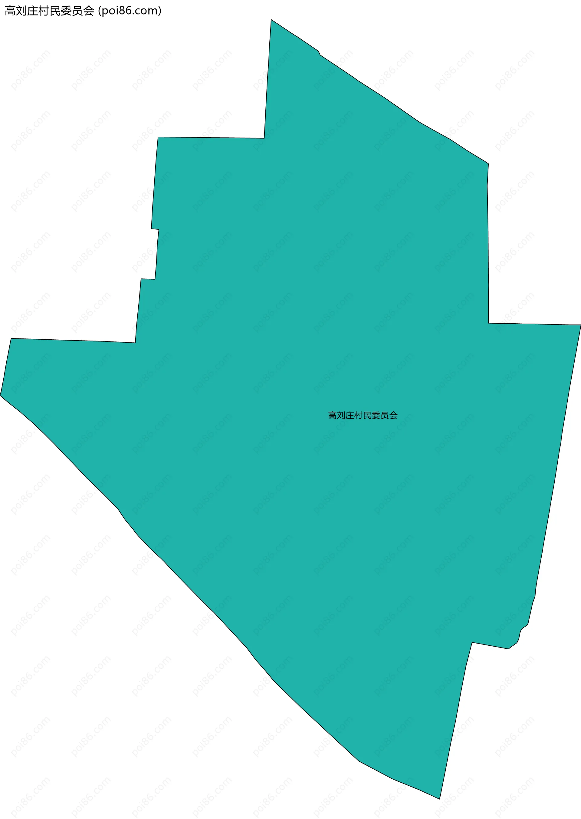 高刘庄村民委员会边界地图