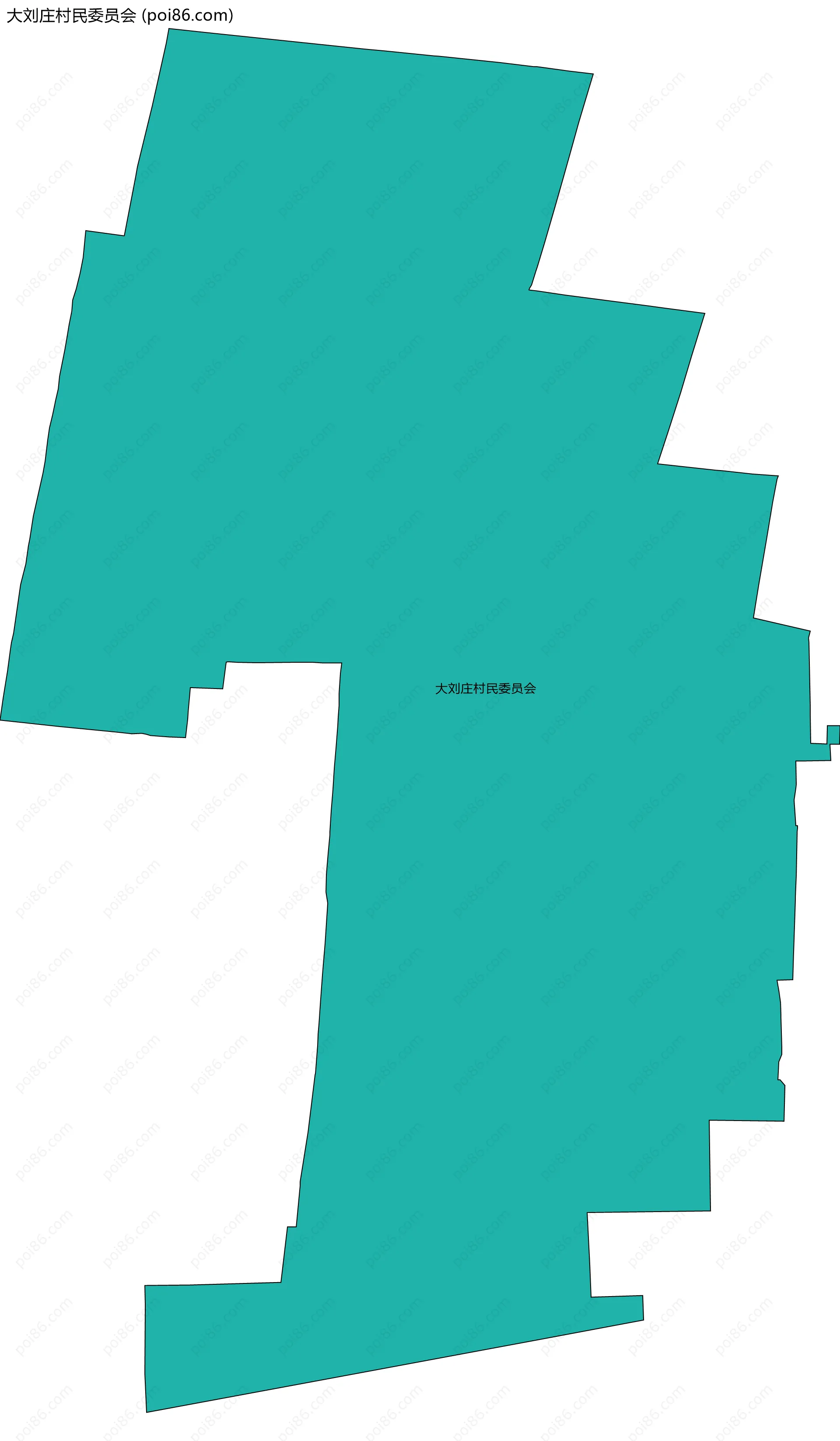 大刘庄村民委员会边界地图